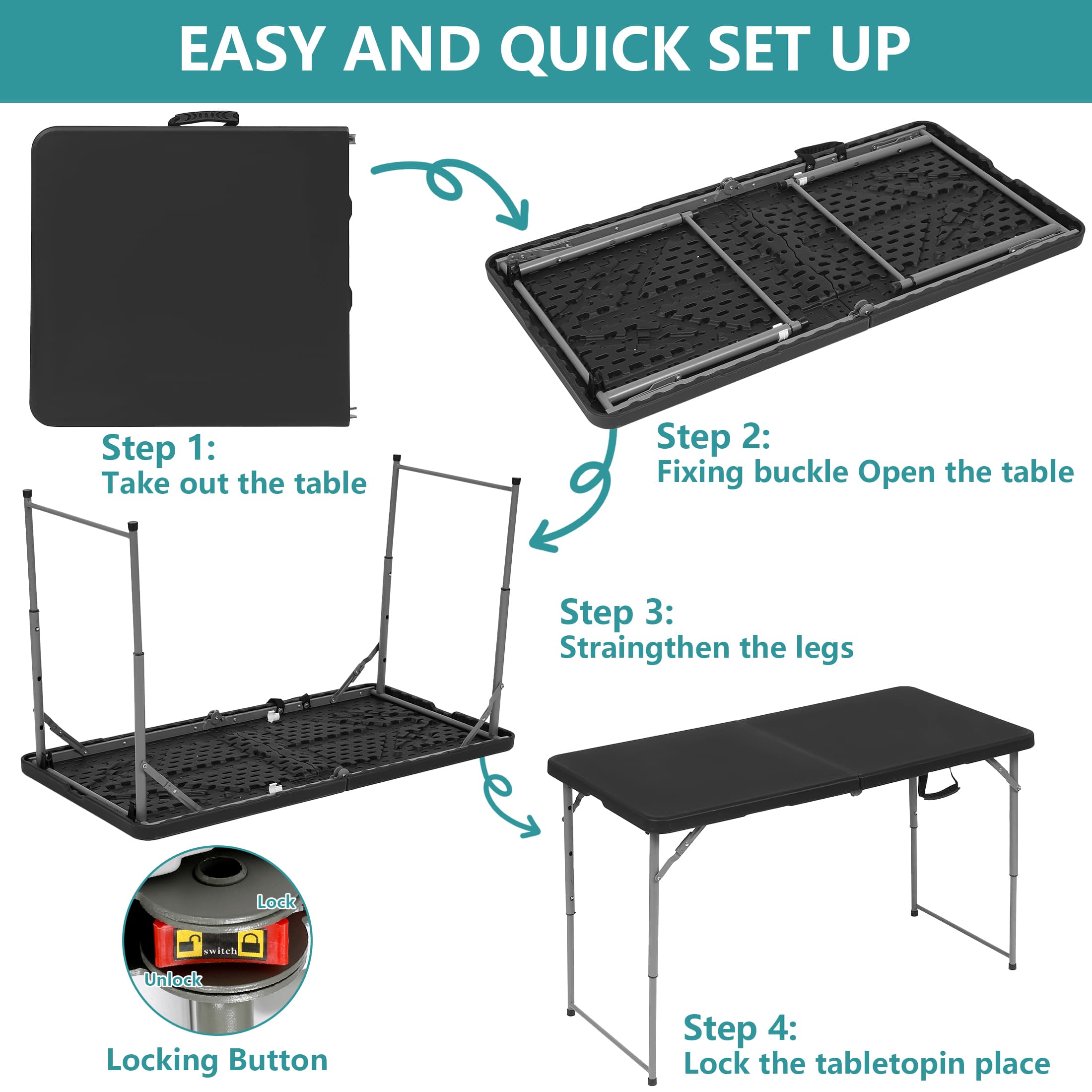 Fenbeli QLLSFEN008 Folding-Tables - View #7