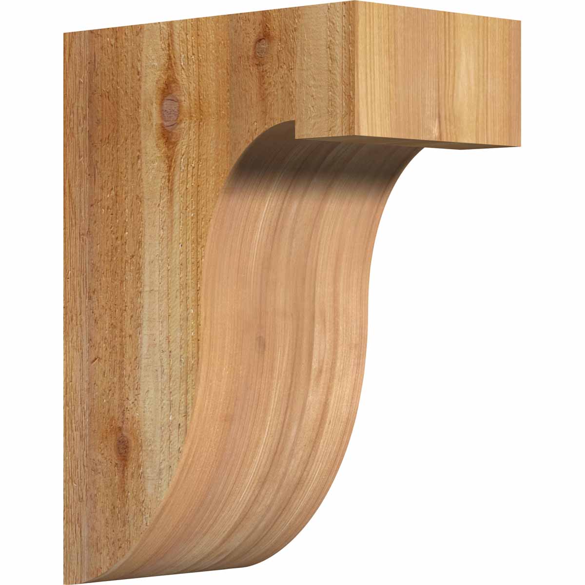 Ekena Millwork COR06X10X14DEL00RWR 6-in x 10-in x 14-in Del monte Unfinished Western red cedar Wood Paintable/Stainable Corbel