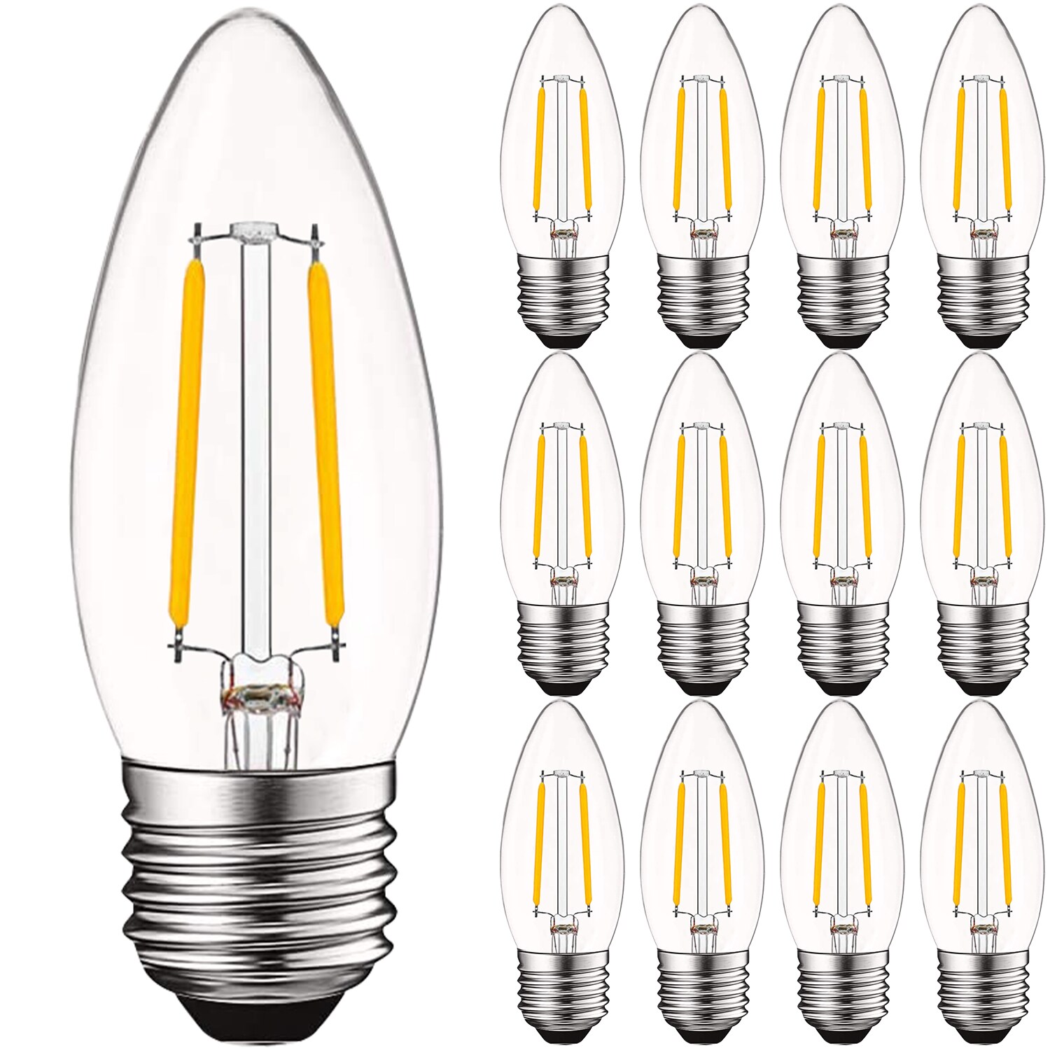 roze storm Postbode Luxrite 40-Watt EQ B10 Warm White Medium Base (e-26) Dimmable LED Candle  Bulb (12-Pack) in the Decorative Light Bulbs department at Lowes.com