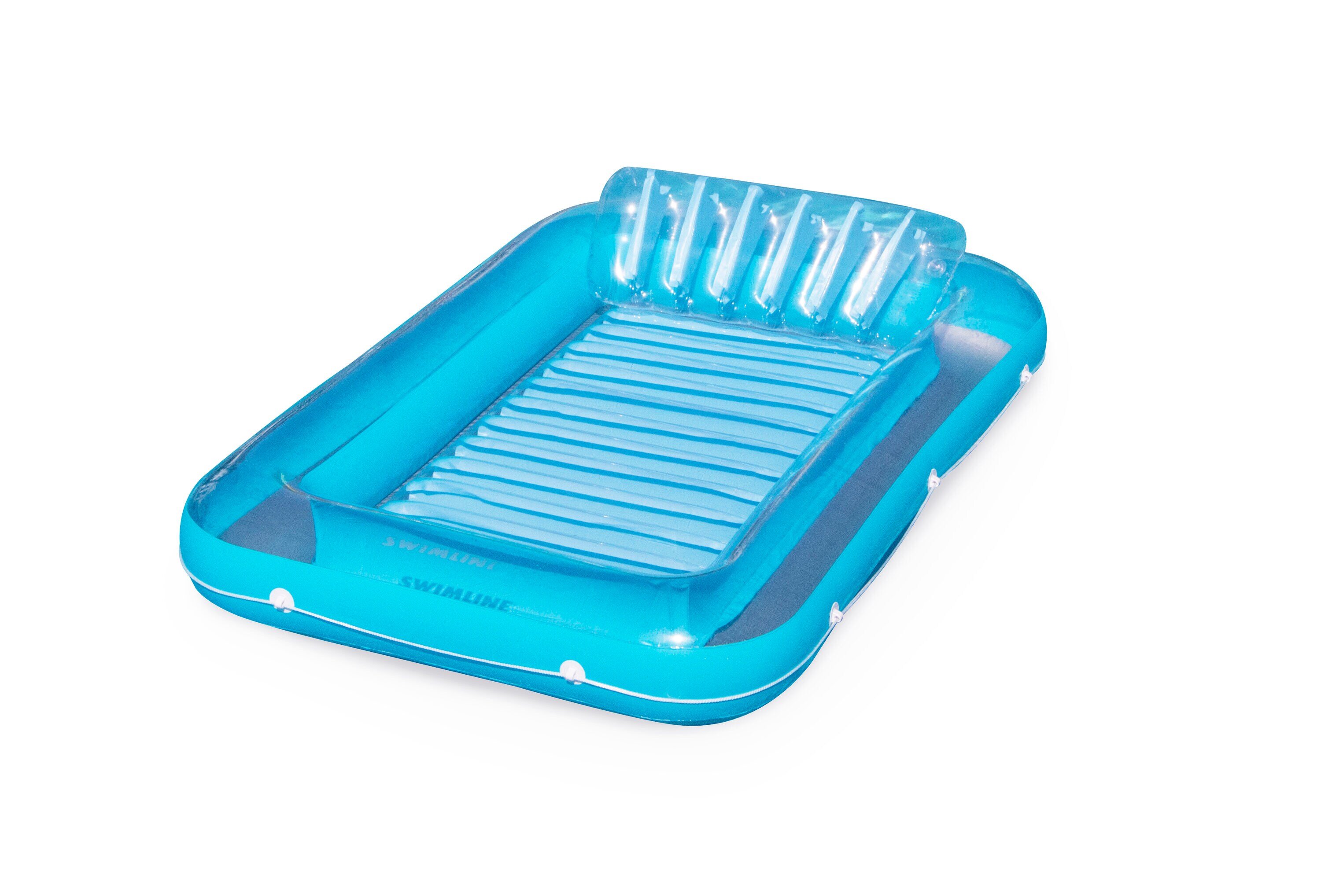 Swimline 70-in x 1 -Seat CLEAR,BLUE,SILVER Inflatable lounger