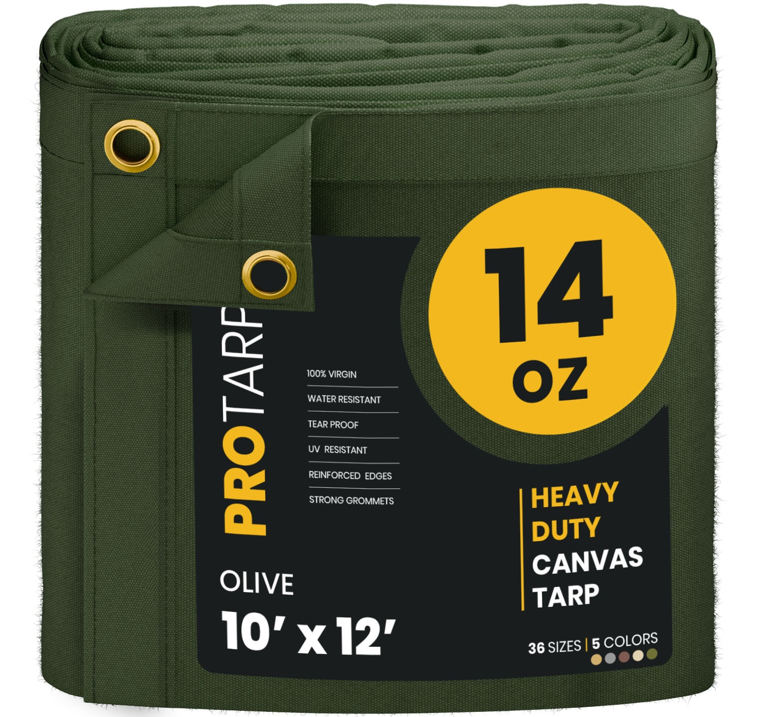 PROTARP PT-303-10X12 10-ft x 12-ft Green Waterproof Standard Polyester 25-mil Tarp
