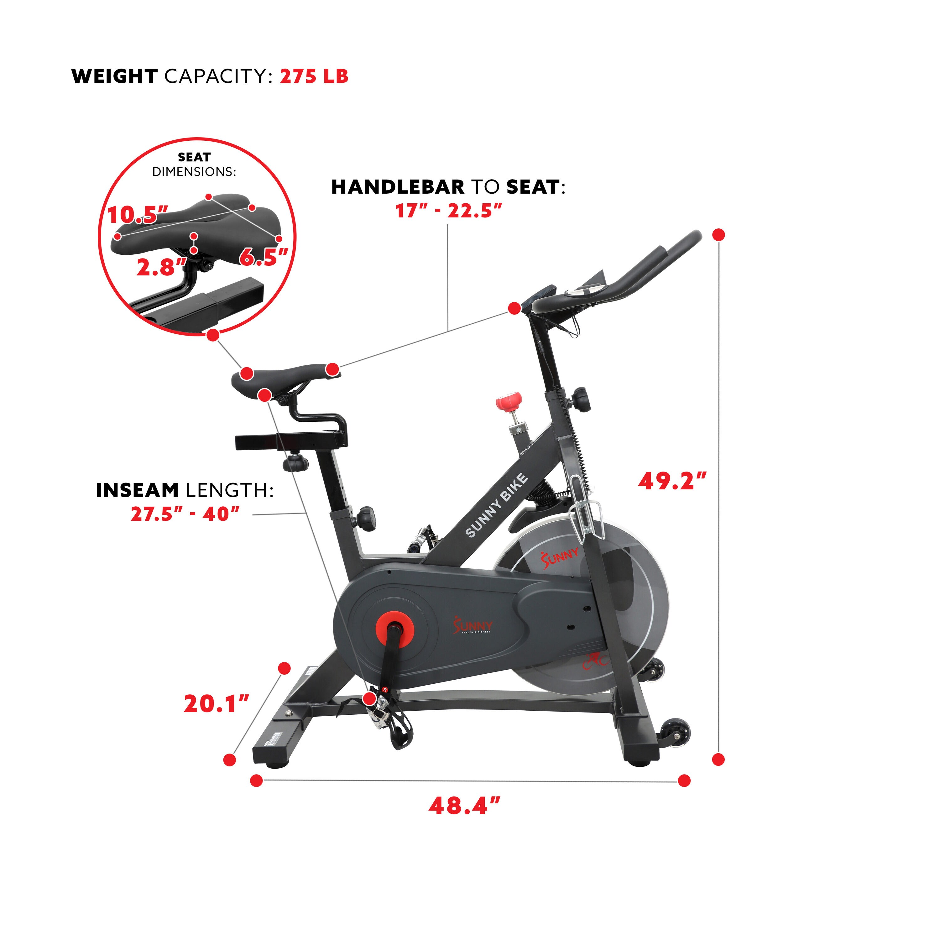 Sunny Health & Fitness SF-B1964 Exercise-Bikes - View #4