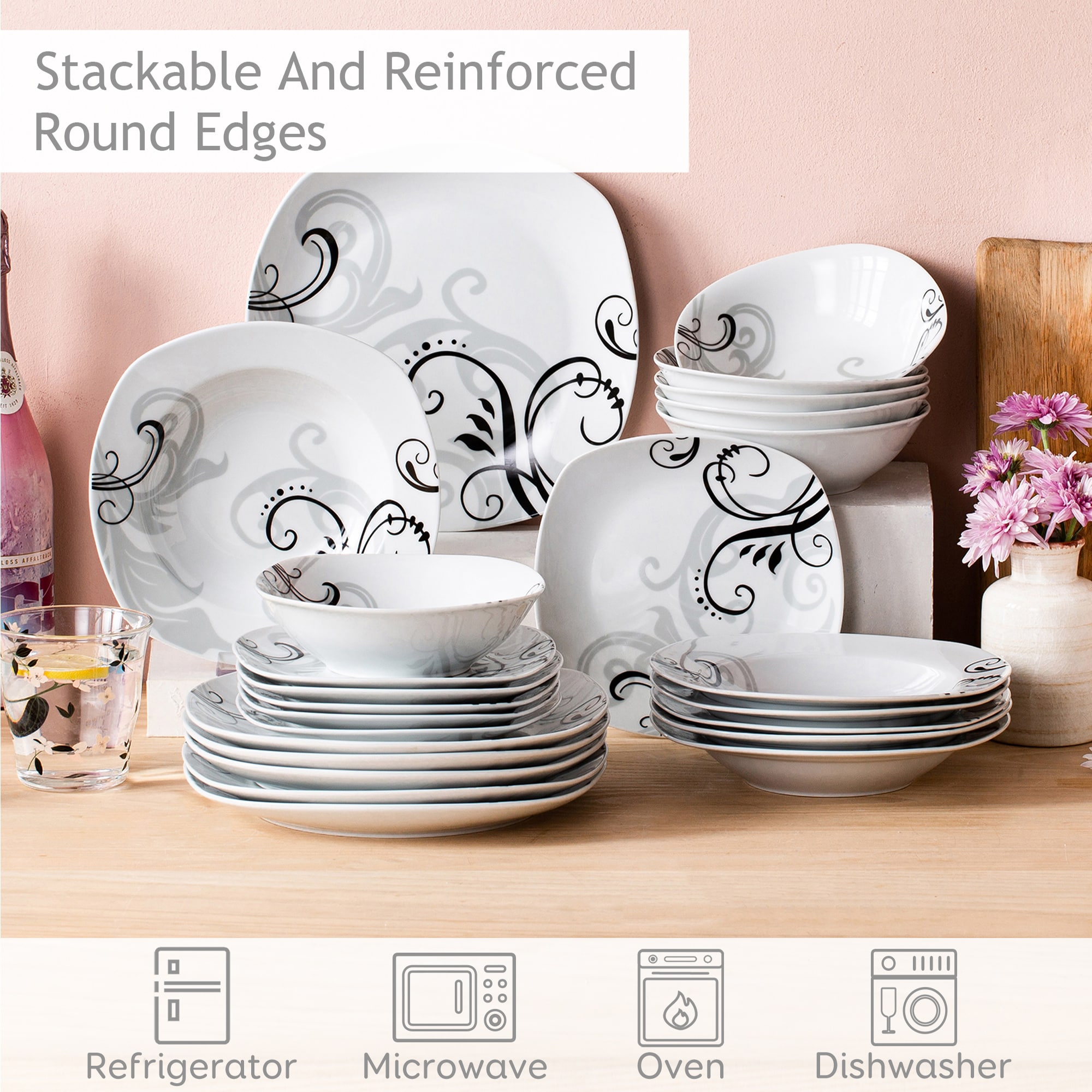 VEWEET ZOEY002 dinnerware - View #2