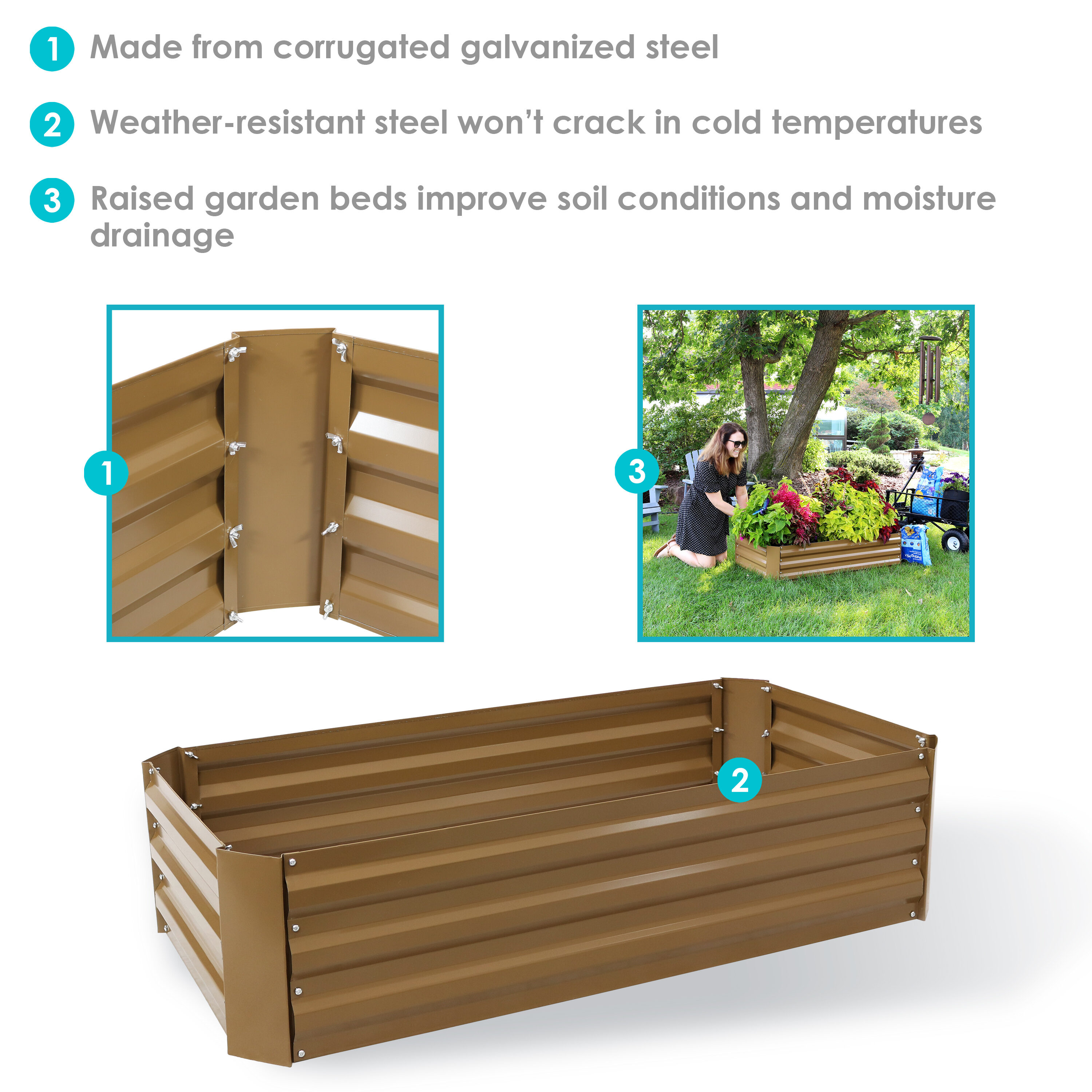 Sunnydaze Decor HB-529-2PK Raised-Garden-Beds - View #7