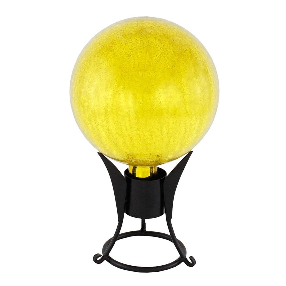 yellow gazing ball