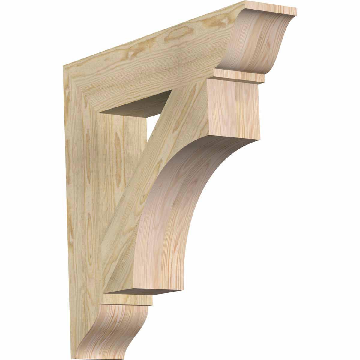 Ekena Millwork BKT06X30X30WTL01RDF Westlake traditional rough sawn 6-in x 30-in x 30-in Douglas fir Brown Wood Standard bracket