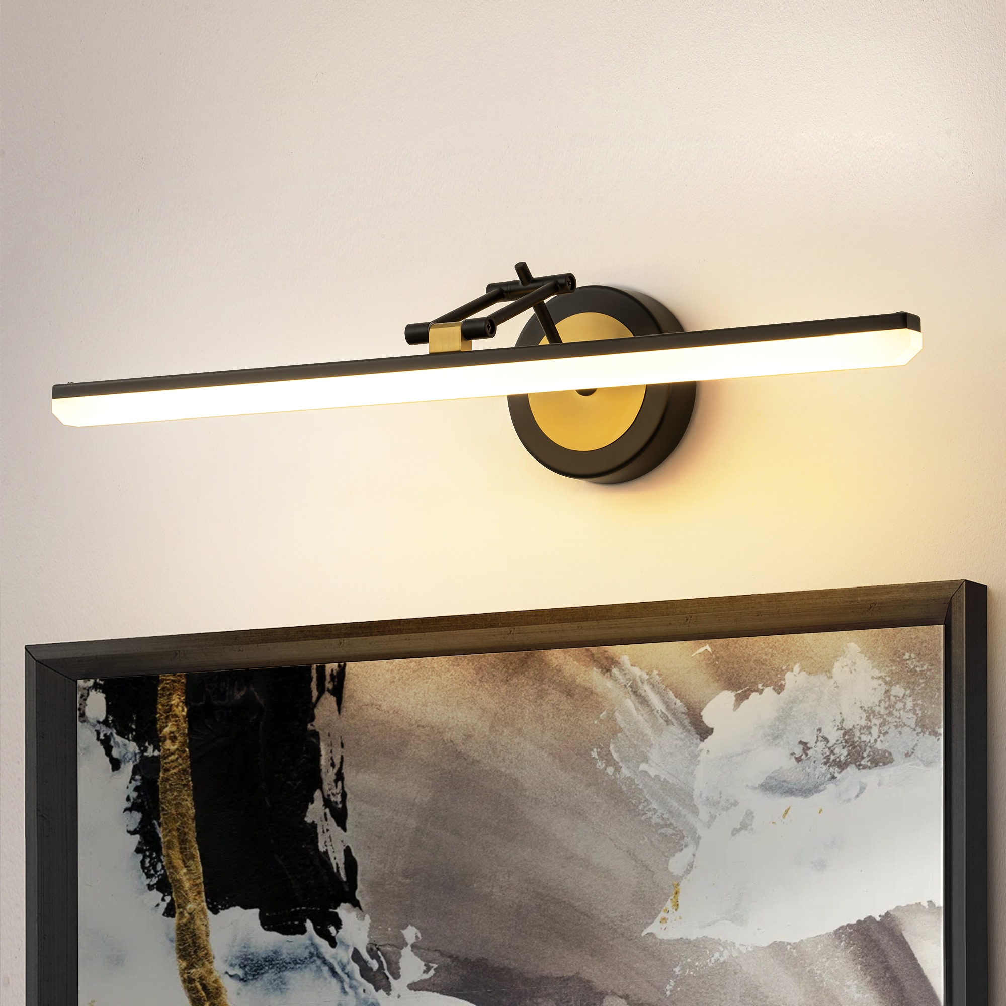 Rennnsan WS810148368 Kelly 22.8-in 1 -Light Matte Black Integrated LED Modern/contemporary Vanity light bar