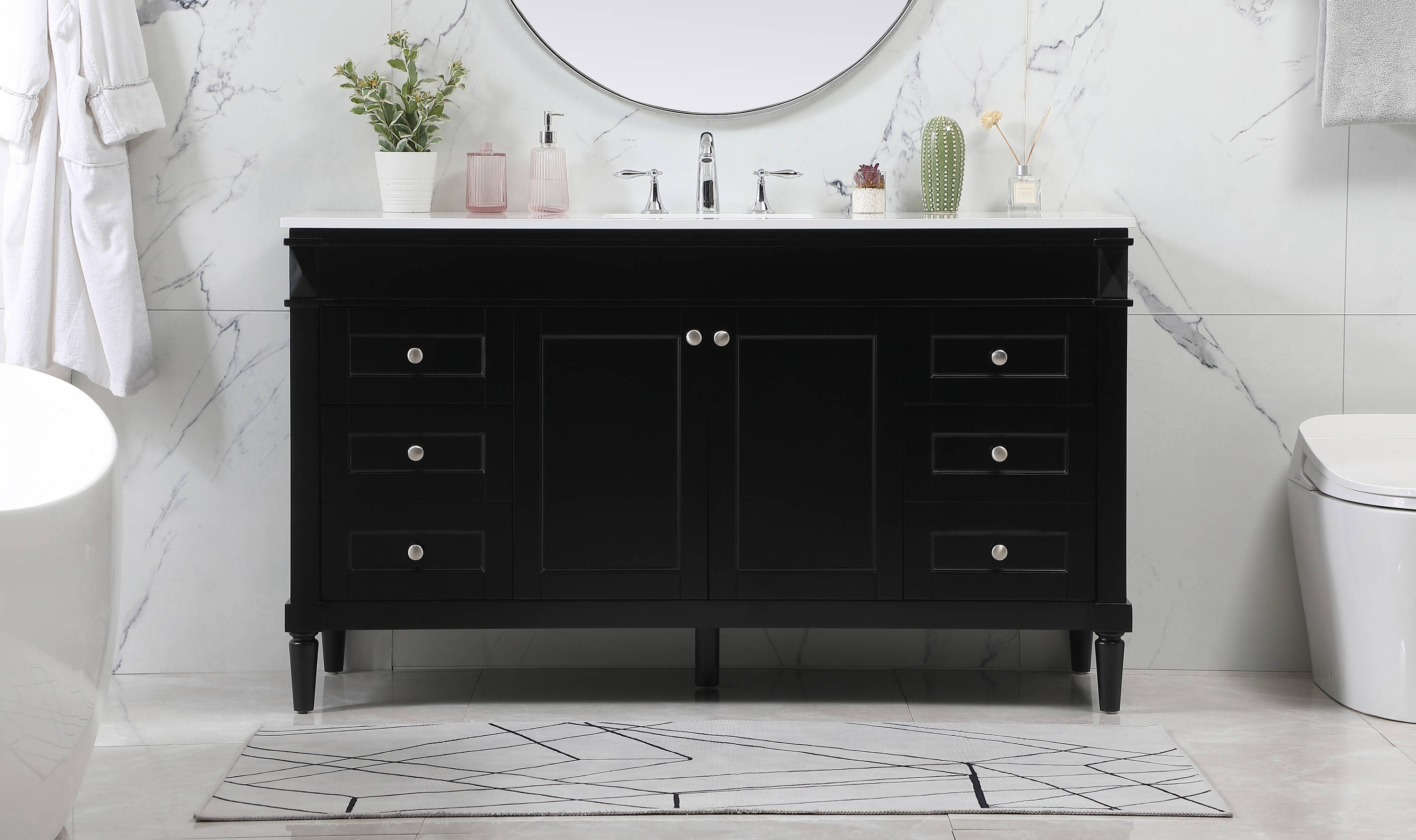 Elegant Decor HF95580BK Bath-Vanity-Combo - View #2