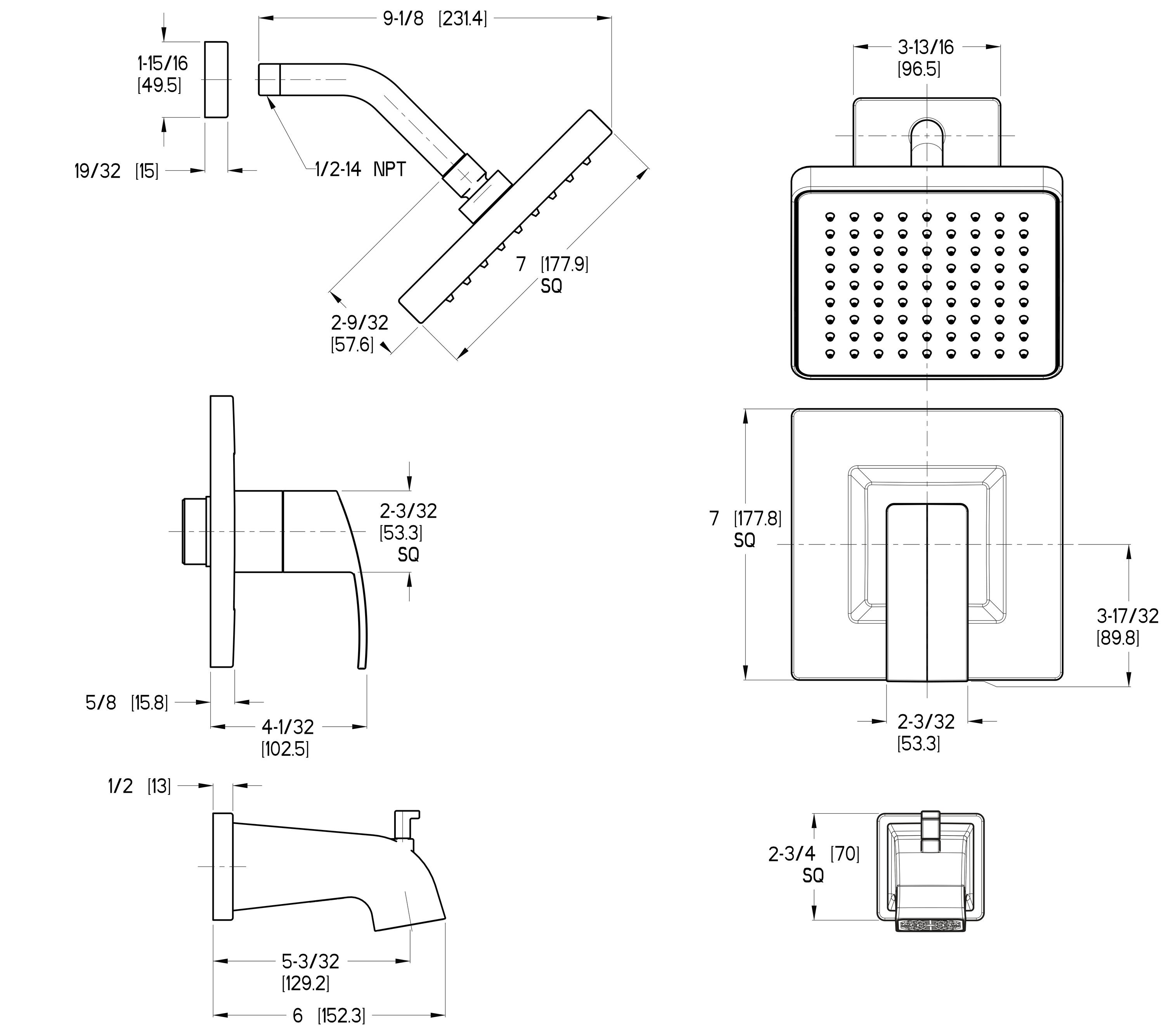 Pfister LG89-7DFB Tub-Shower-Faucets - View #2