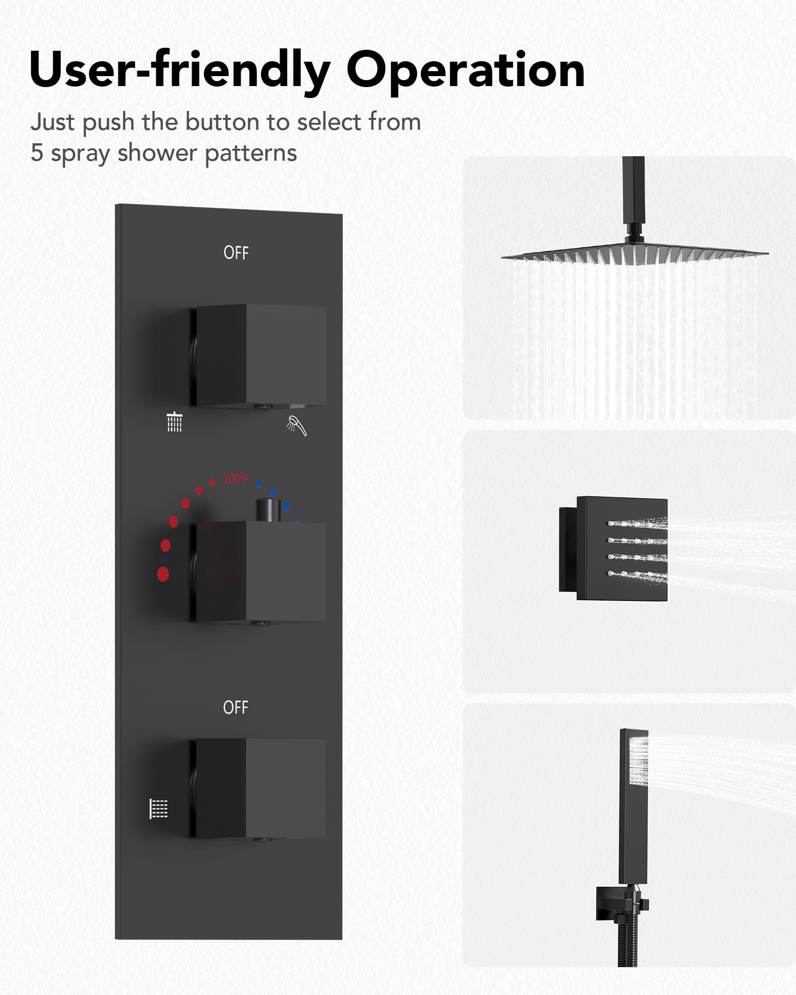 EVERSTEIN SFS1004-BK12 Tub-Shower-Faucets - View #4