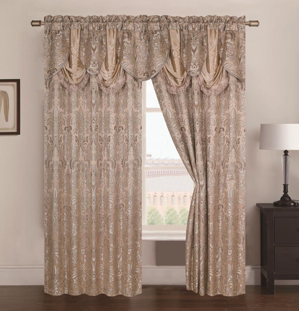 Rt Designers Collection 84 In Taupe Polyester Light Filtering Rod ...