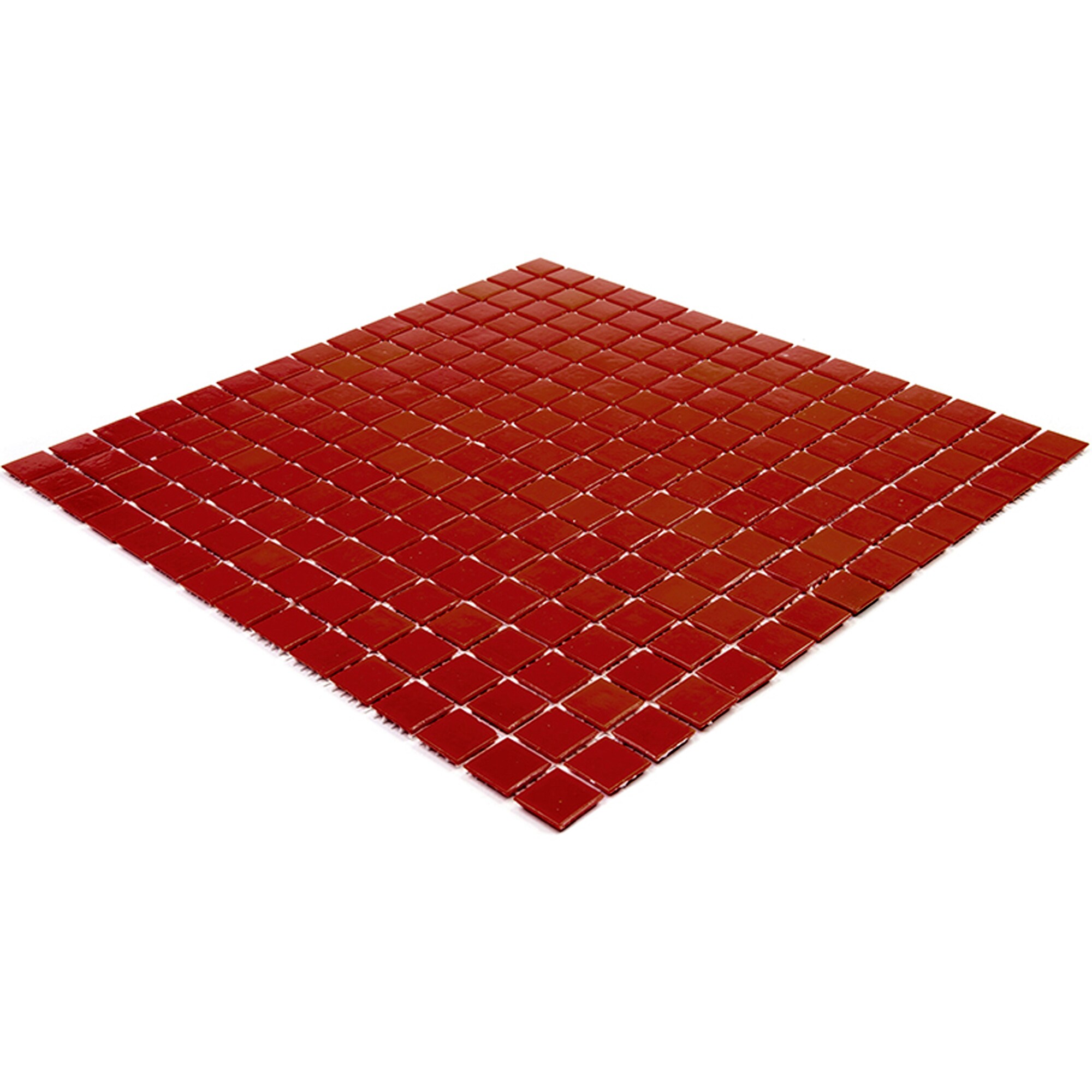Candy Red 12" x 12" Iridescent Glass Mosaic Tile