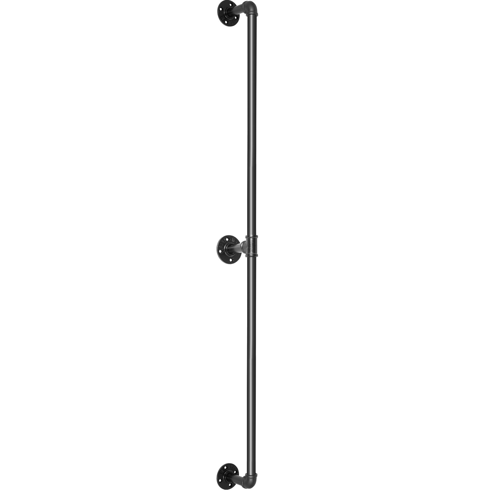 Matte Black PVC and Stainless Steel Stair Handrail