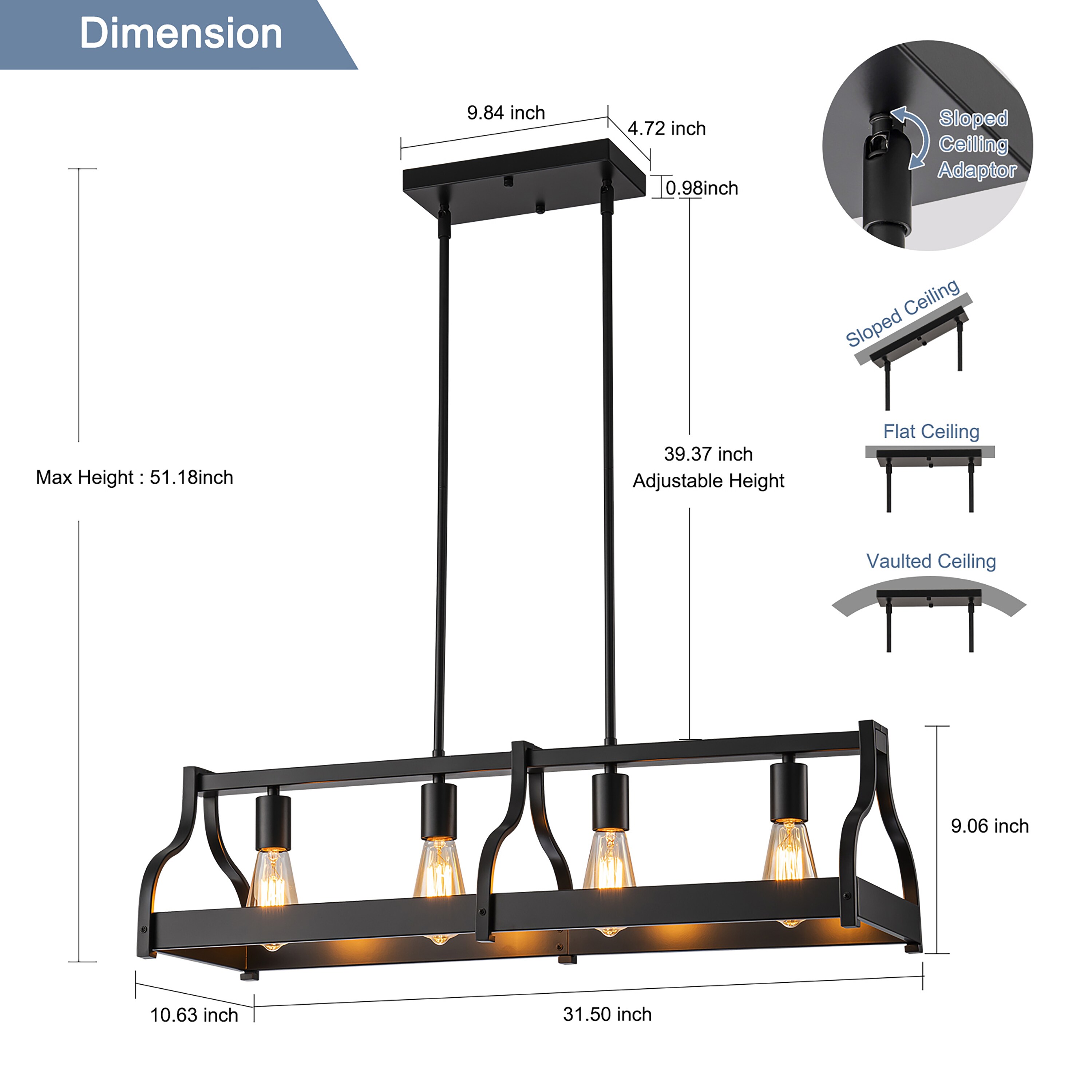 GoYeel ZP089BL04 Pendant-Lights - View #4