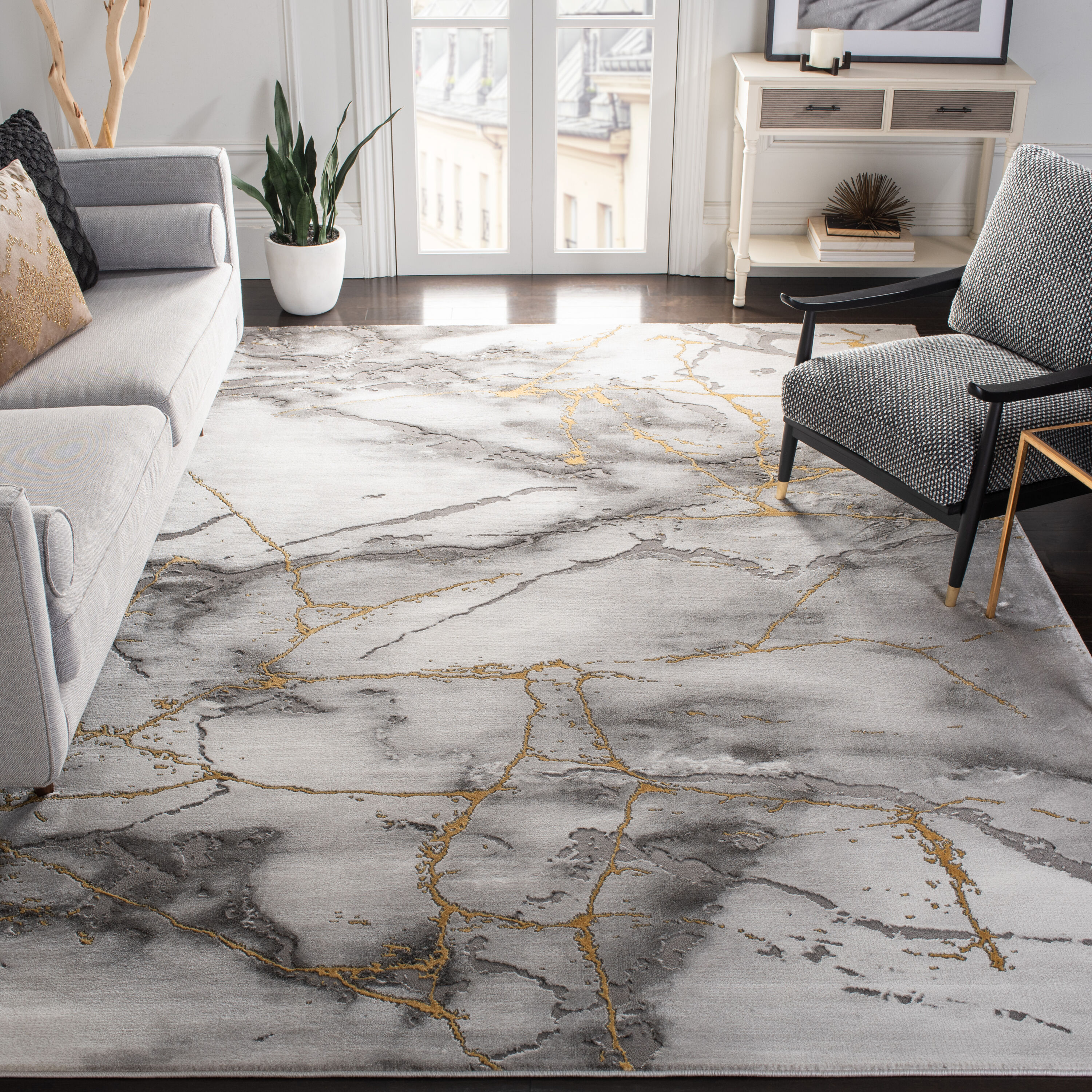 Craft 877F Grey Gold Modern Oversized 12ft x 18ft Rug