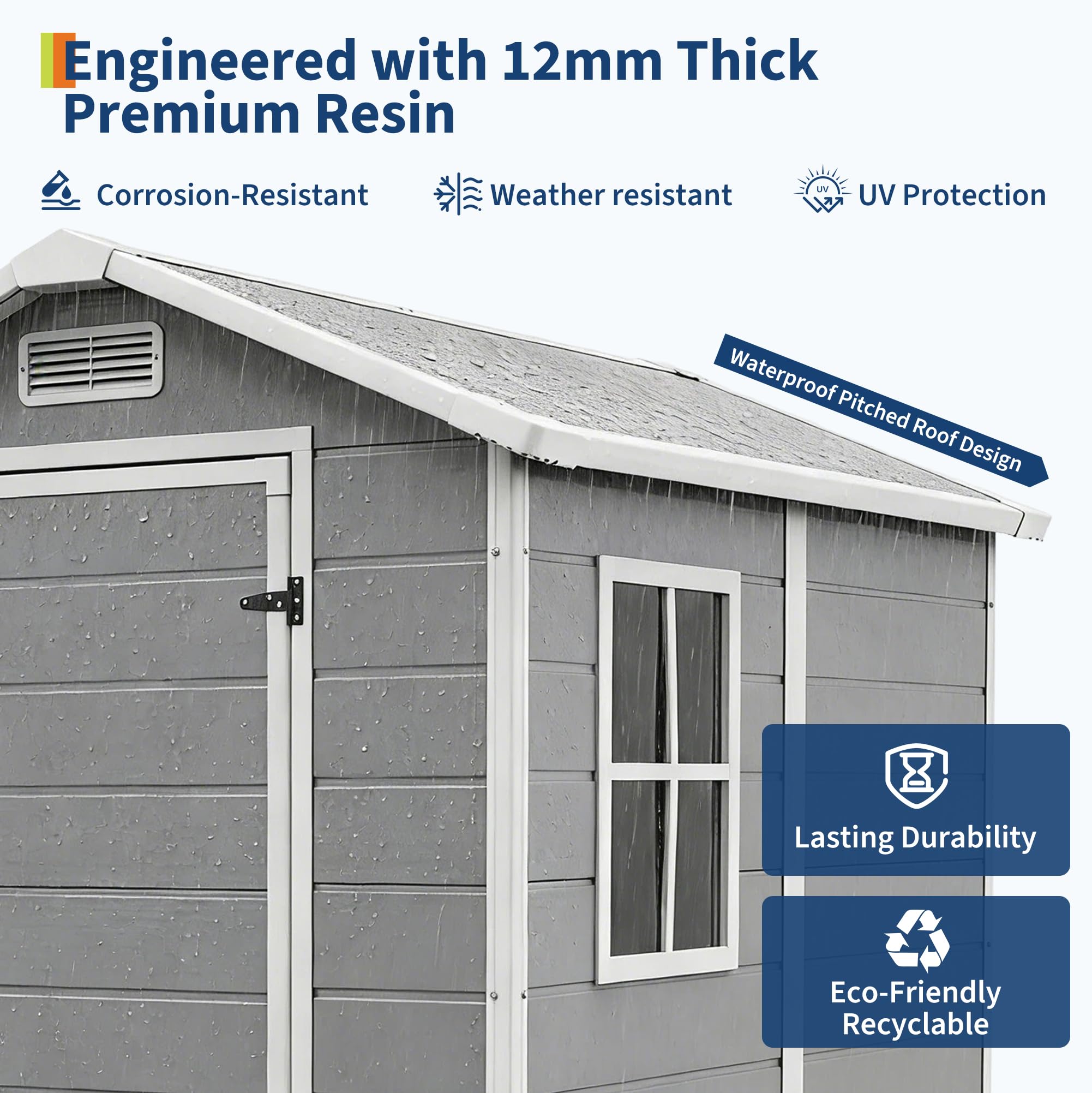 GarveeLife IDEAL-MPG34HB4UM8 Vinyl-Resin-Storage-Buildings - View #4