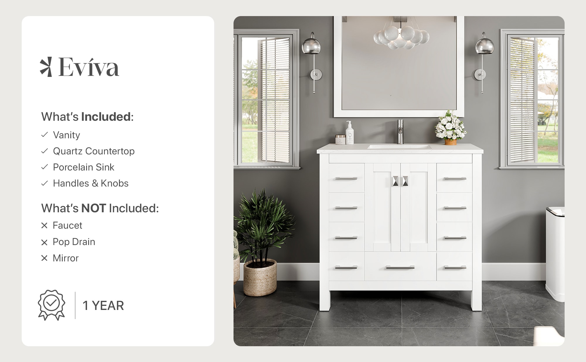 Eviva EVVN411-36X18WQ Bath-Vanity-Combo - View #9