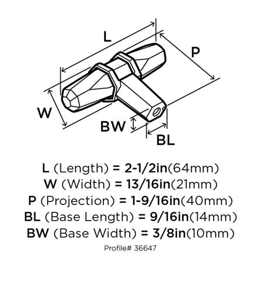 Amerock BP36647MWBBR Cabinet-Knobs - View #6