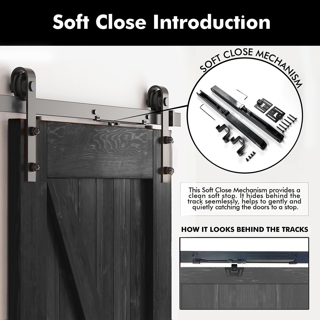 HOMACER YT1TGH054C-2680F-BK Barn-Doors - View #5