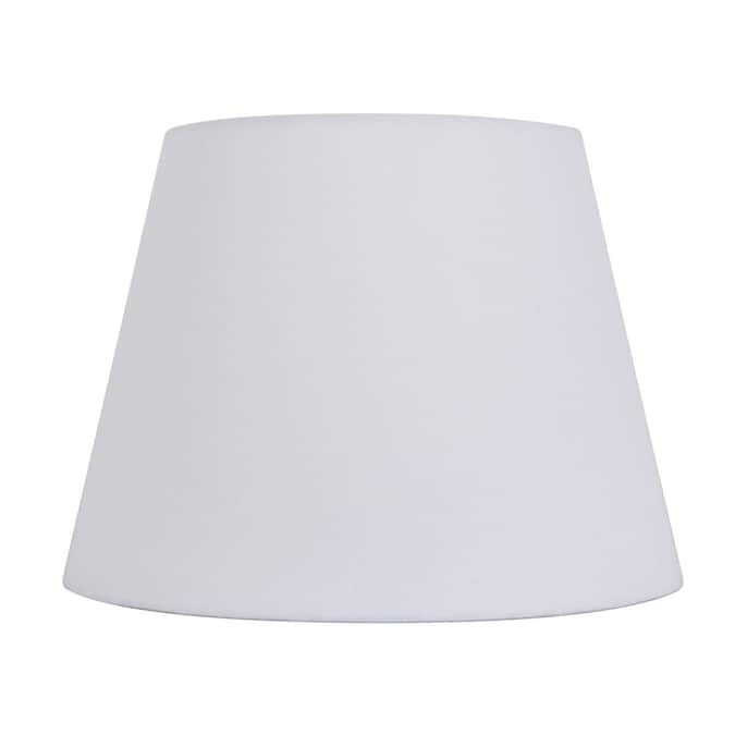 White Fabric Drum Lamp Shade, Small White Drum Lamp Shade