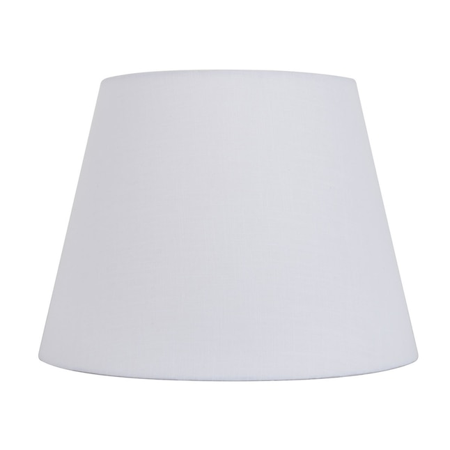 White Fabric Drum Lamp Shade, How To Cover A Drum Lampshade With Fabric