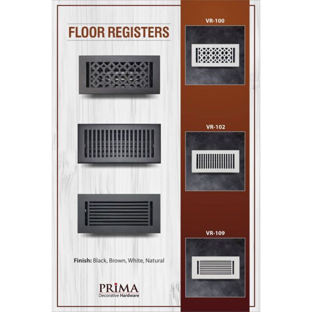 Floor Registers and Grills : Cast Aluminum Air Return Grill 4 x 30 Linear  Design VR109