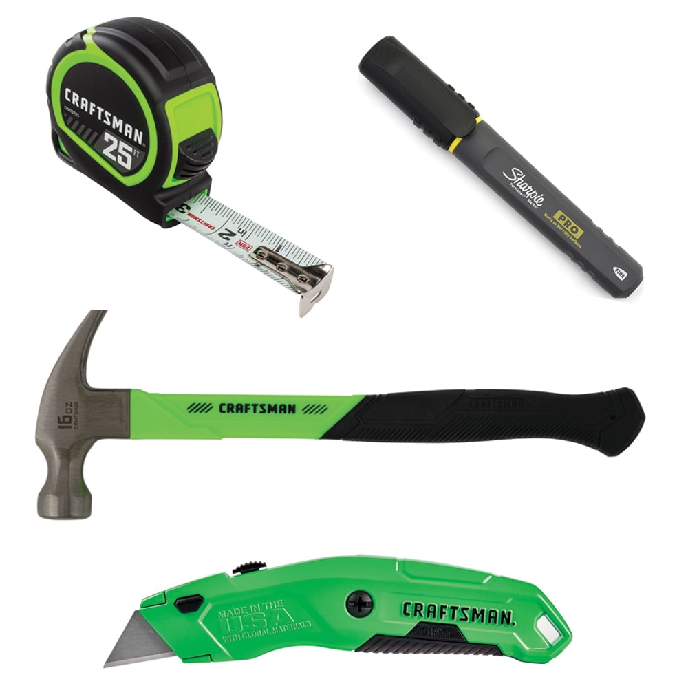 Shop CRAFTSMAN Craftsman HI-VIS Tool Kit with Sharpie PRO Marker (Tape ...