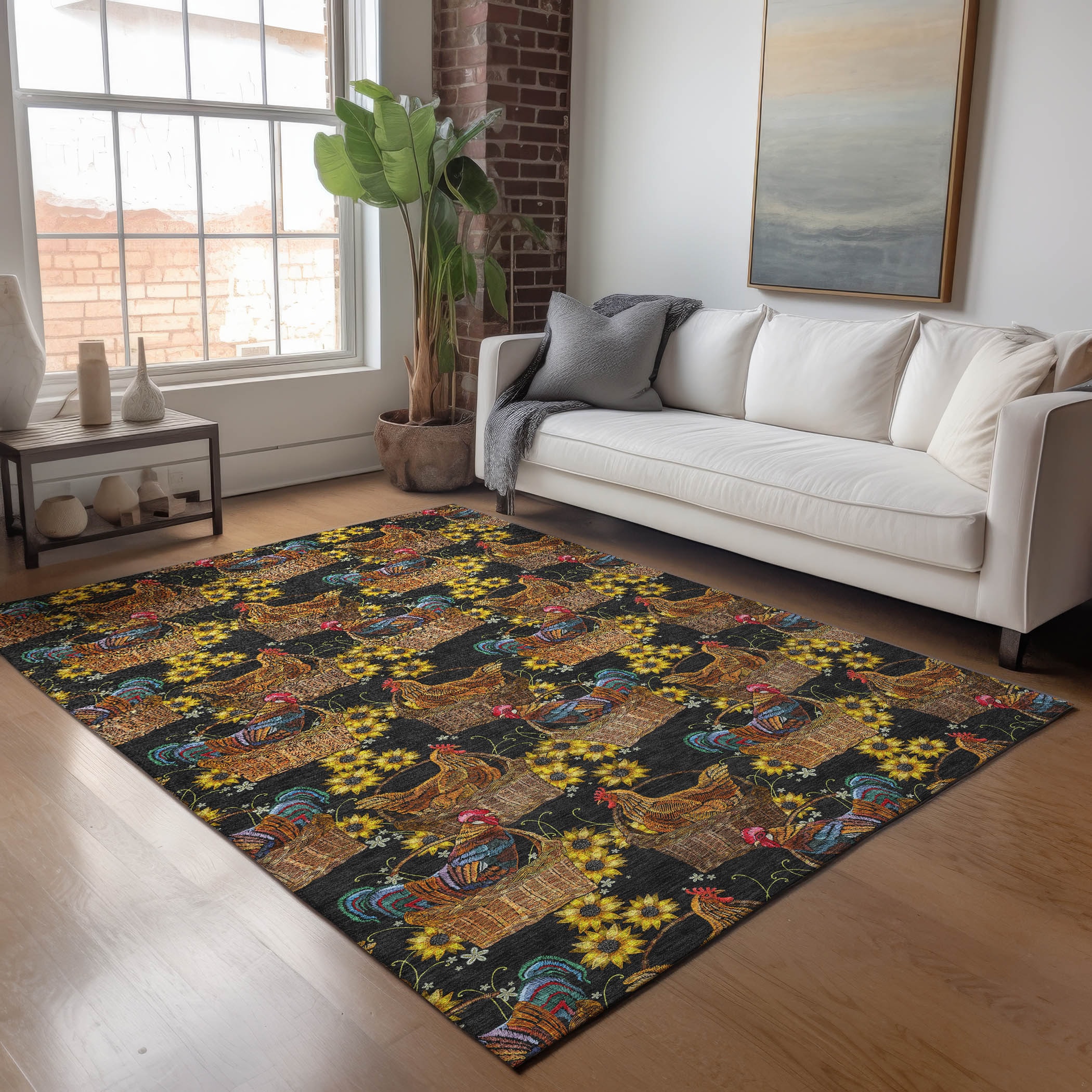 Addison Rugs AMF157MI8X10 Mayfield AMF157MI 8 x 10 (ft) Loomed Polyester Midnight Rectangular Indoor Geometric Machine washable Area rug