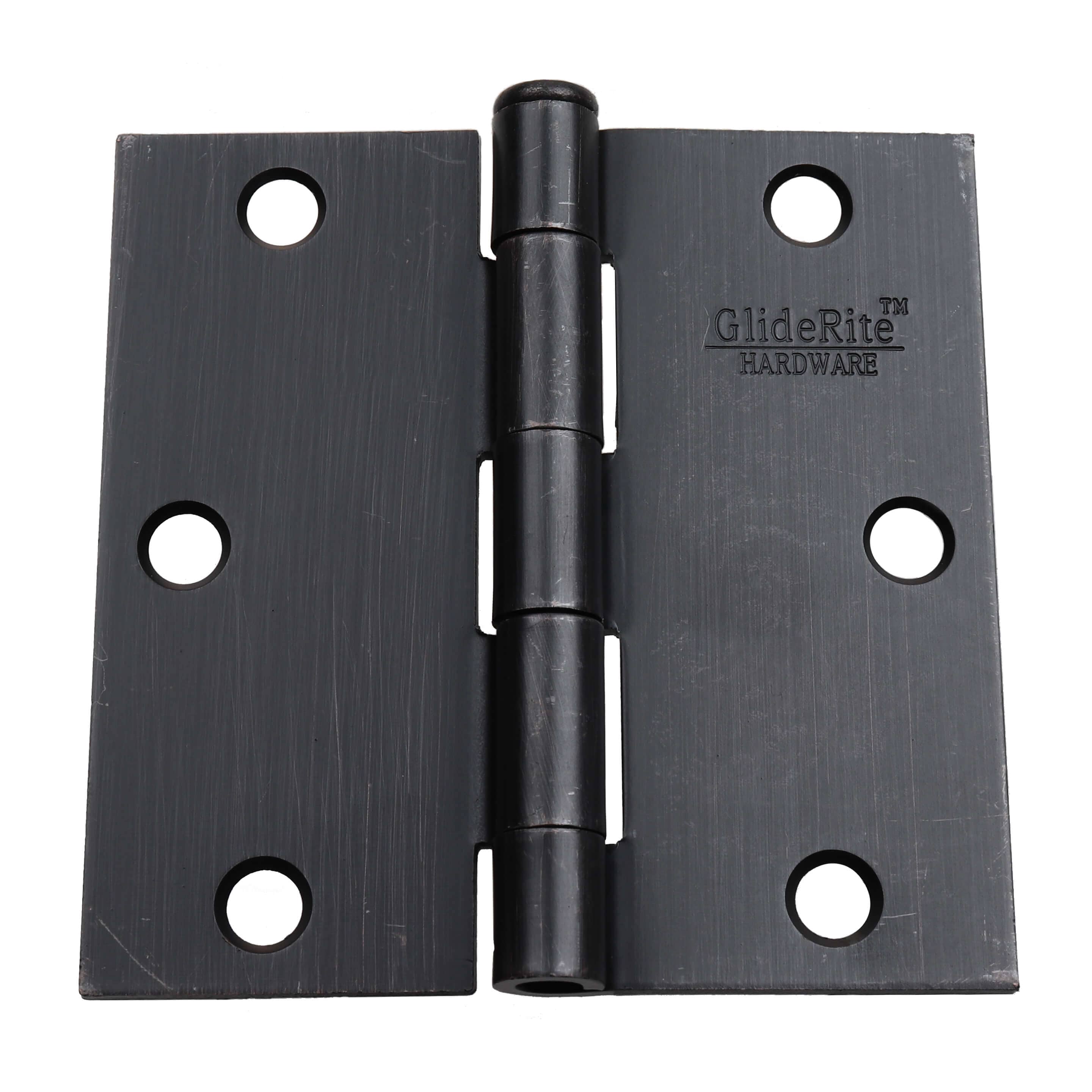GlideRite Hardware 3-1/2 in. Square Door Hinge - 12 Pack