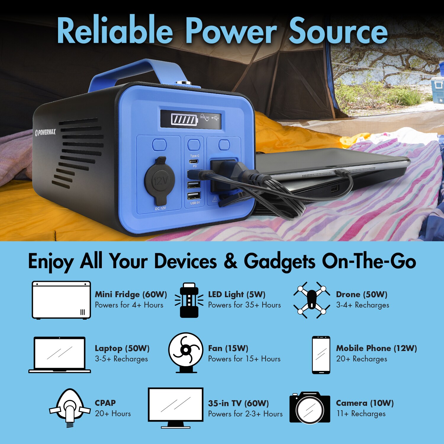 Solar Generator - Portable Power Station for Emergency Power  Supply,Portable Generators for Home Use,Camping&Outdoor,Solar Powered  Generator With
