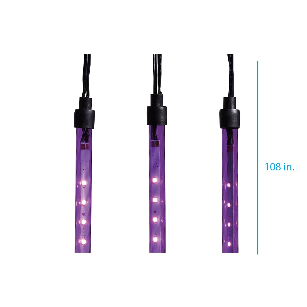 Haunted Living 252-Count 9-ft Multi-function LED Plug-In Purple