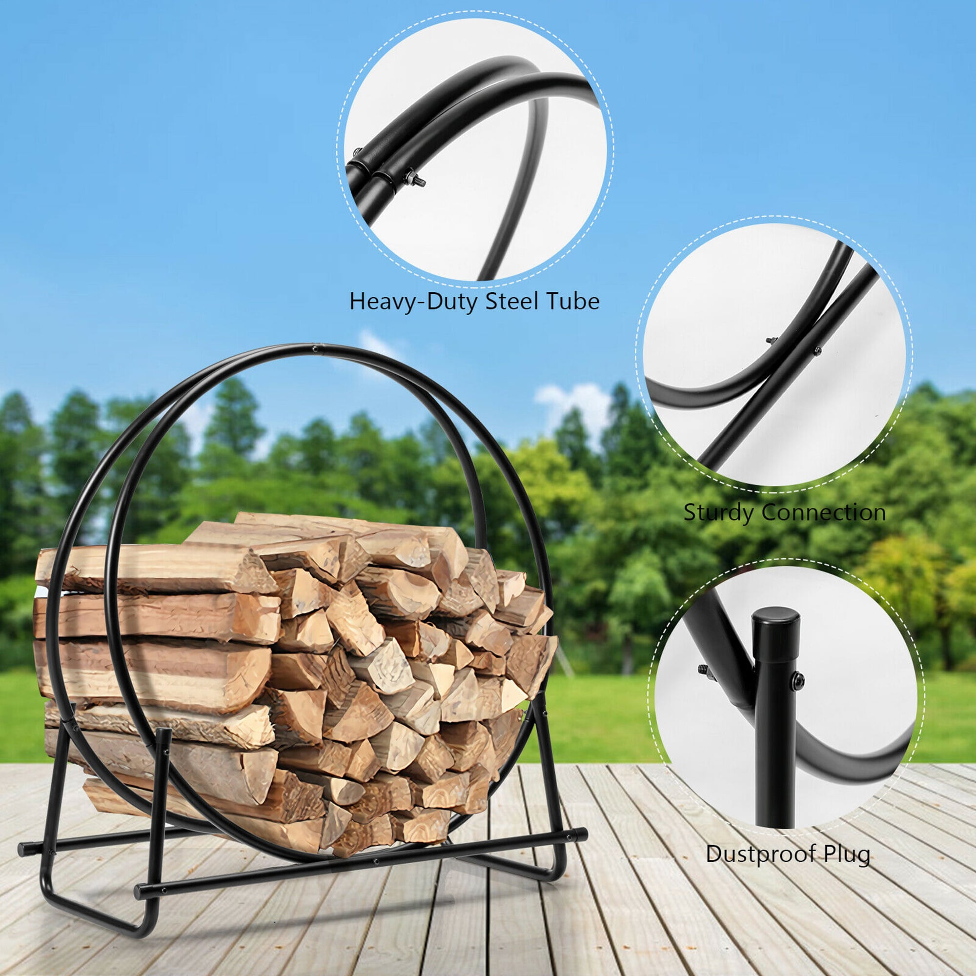 Goplus OP70547 Firewood-Storage - View #5