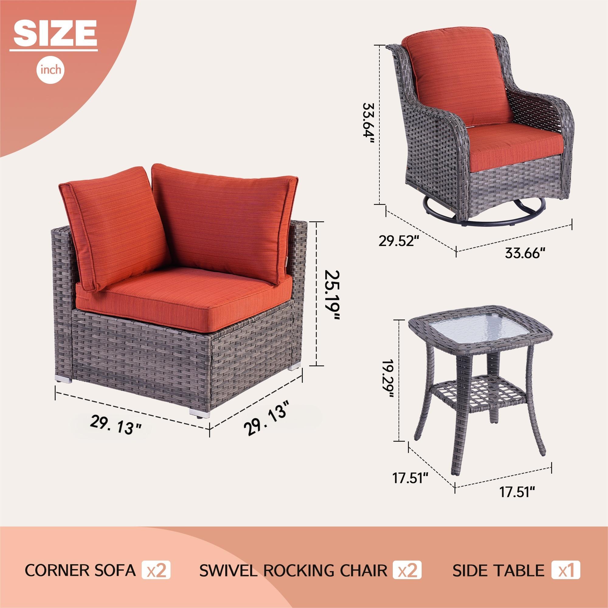 Ovios HP805Y Patio-Conversation-Sets - View #7