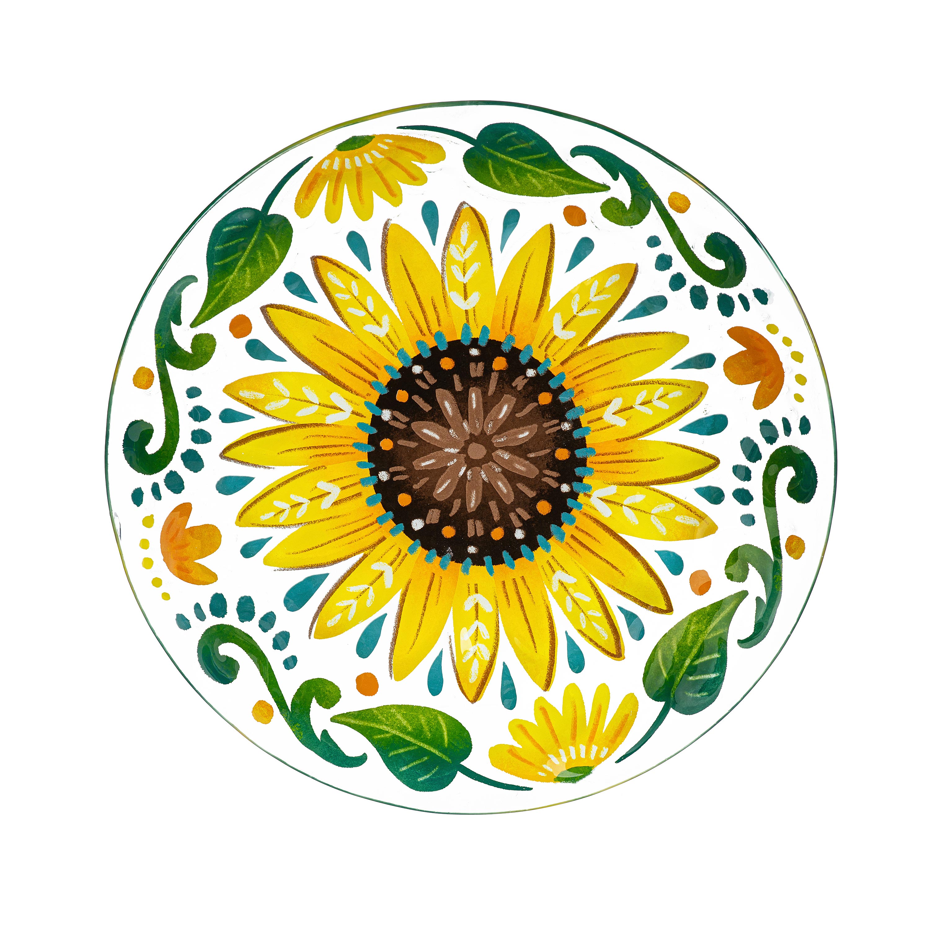 Evergreen 2GB7274 2.36-Inches H Yellow Glass Birdbath bowl