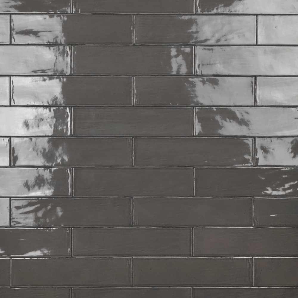 Affinity Tile WNU32CGF Chester Grafito 3-in x 12-in Glossy Ceramic Subway Standard Wall Tile ( 5.72-sq ft Carton