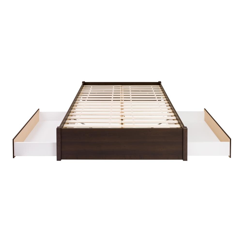 Prepac Select Espresso Queen Composite Platform Bed with Storage in the ...