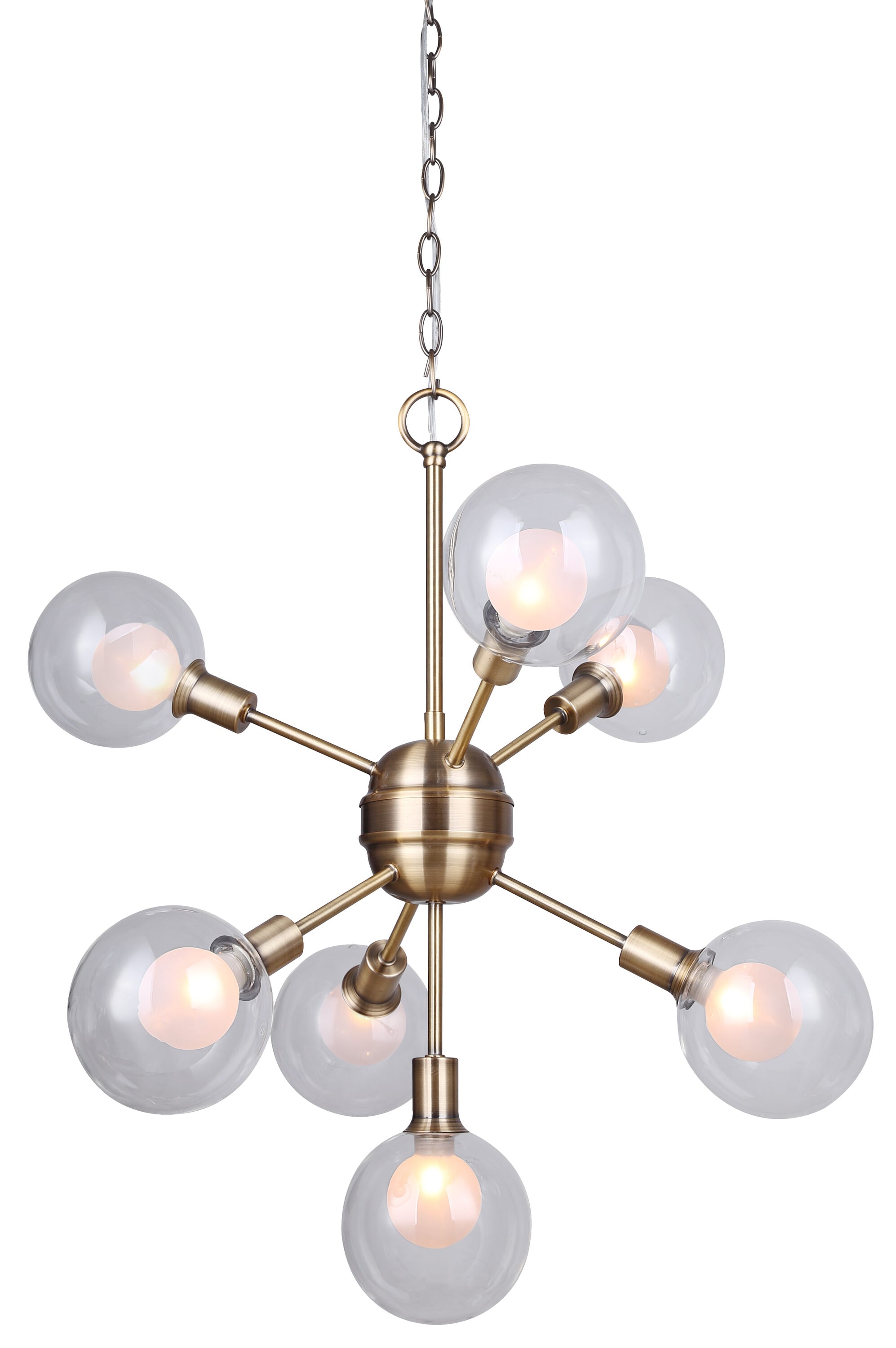 Canarm Ltd. ICH683A07GD9 Estella 7 -Light Gold Modern/contemporary For Use in Dining Rooms, Foyers, Kitchens, Living Rooms Chandelier