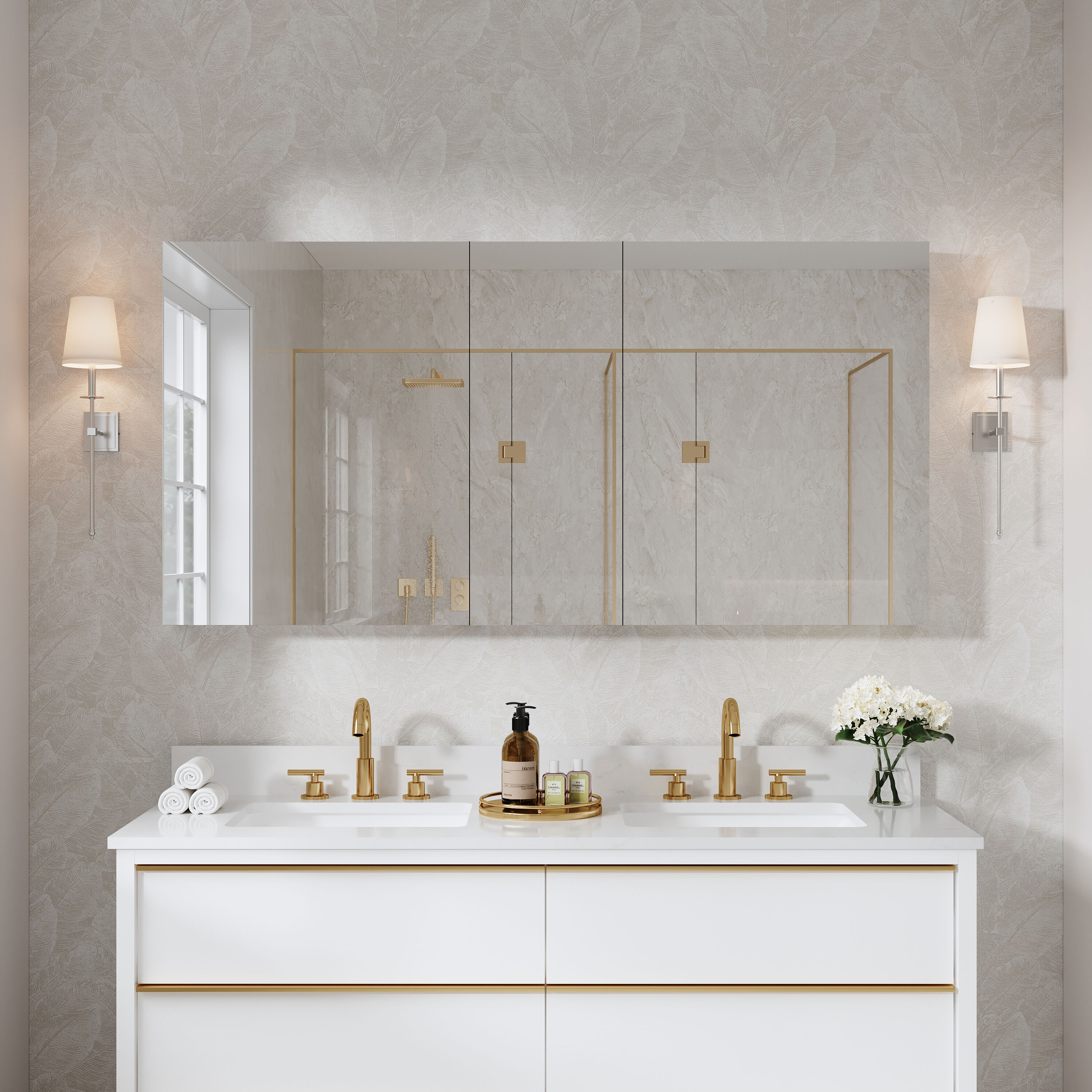 WELLFOR ROSA24TY24L Bathroom-Wall-Cabinets - View #5