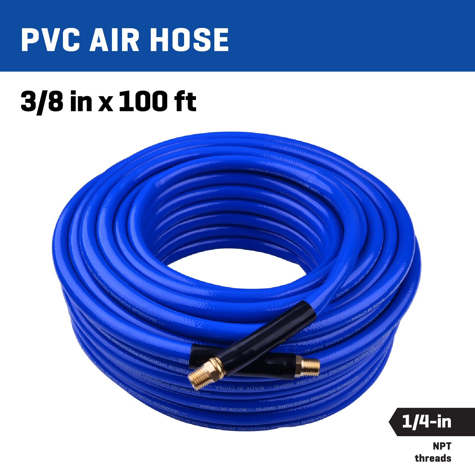 Kobalt 3/8in x 100Ft PVC Air Hose in the Air Compressor Hoses