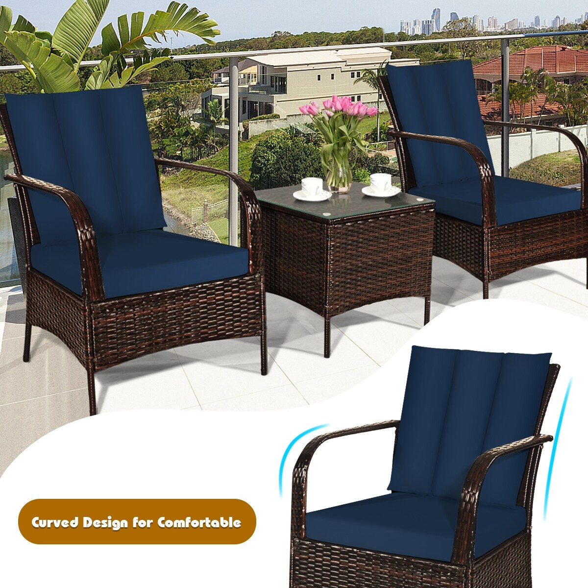 Slickblue D-CO-YN05856WH Patio-Conversation-Sets - View #6