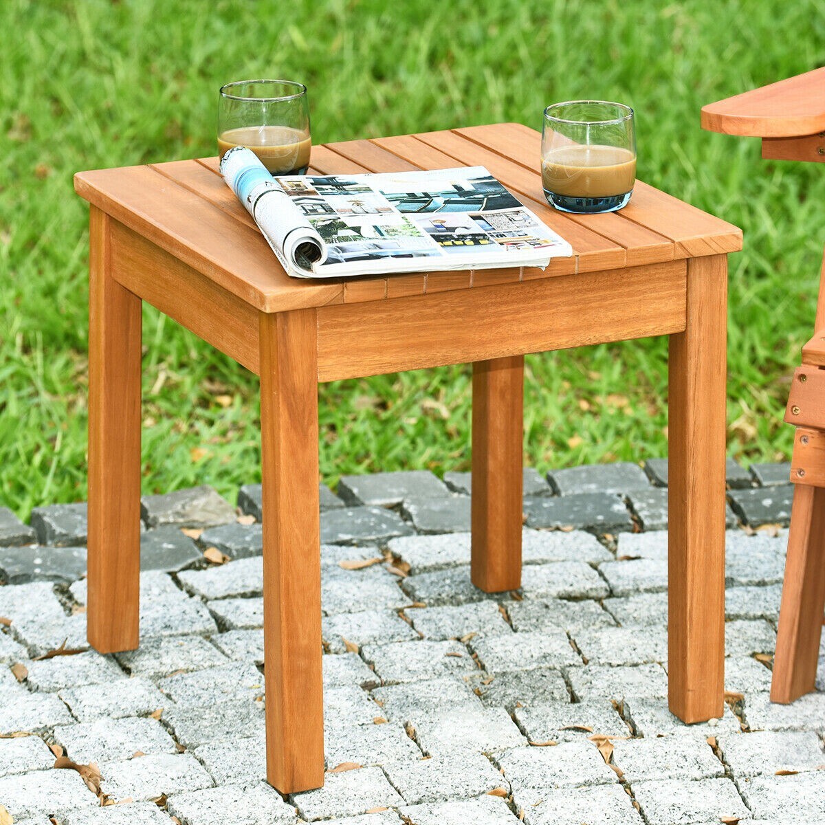 Clihome Square Outdoor Coffee Table 18-in W X 18-in L In The Patio ...