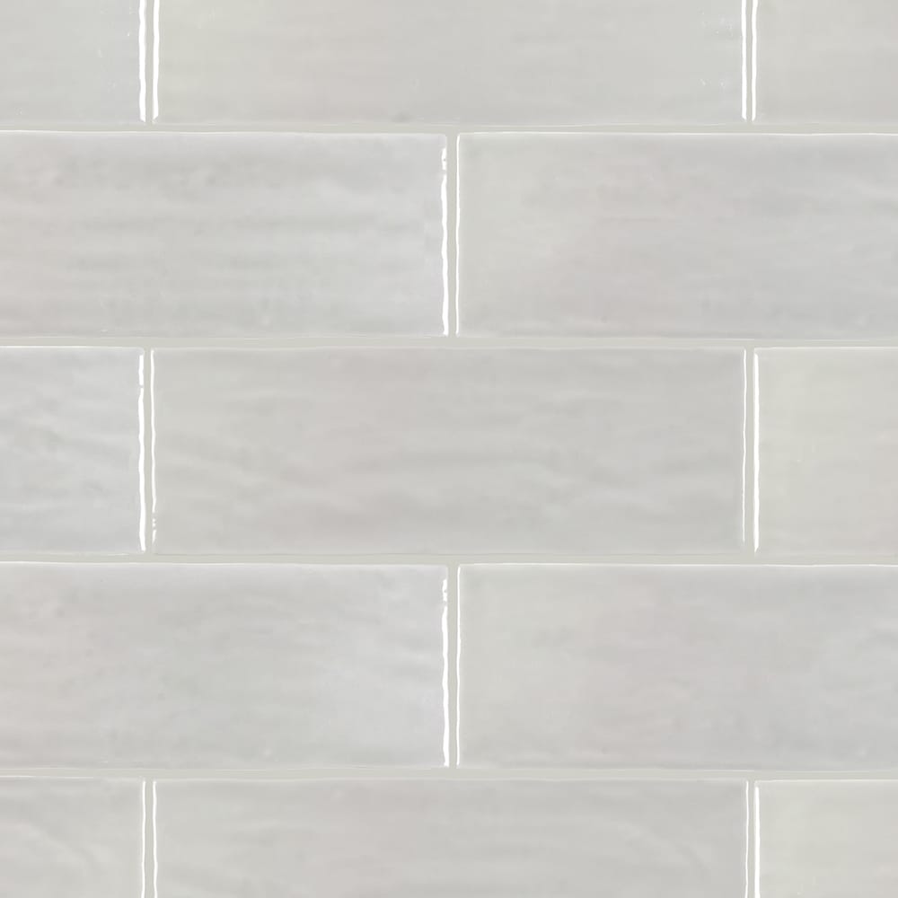 Boutique Ceramic LWBOUT0514SILV Boutique Crafted Silver 5-in x 14-in Glazed Ceramic Subway Standard Wall Tile ( 0.46-sq ft Piece )