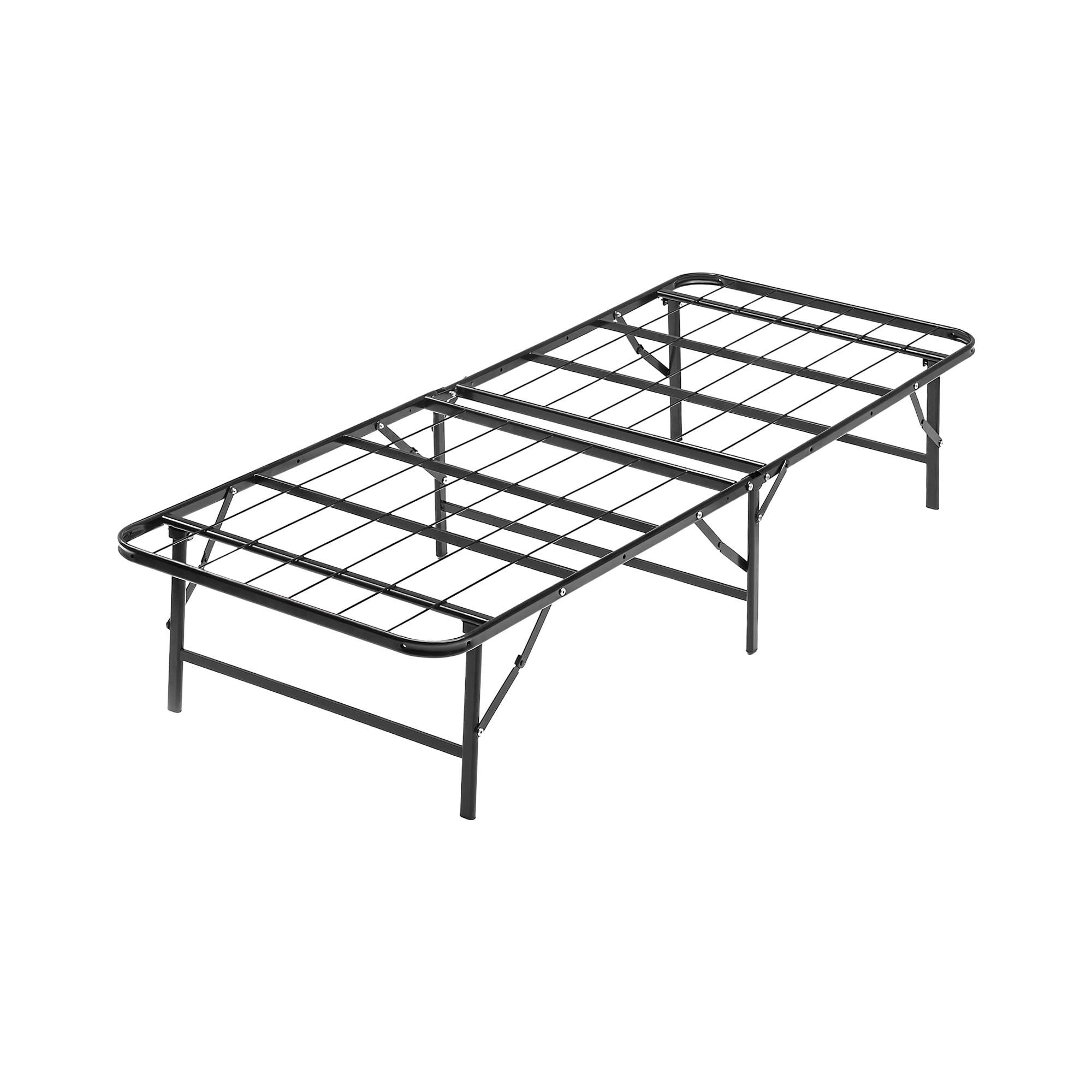 Glance MPBC-3/3 Black Twin Metal Platform Bed with Storage