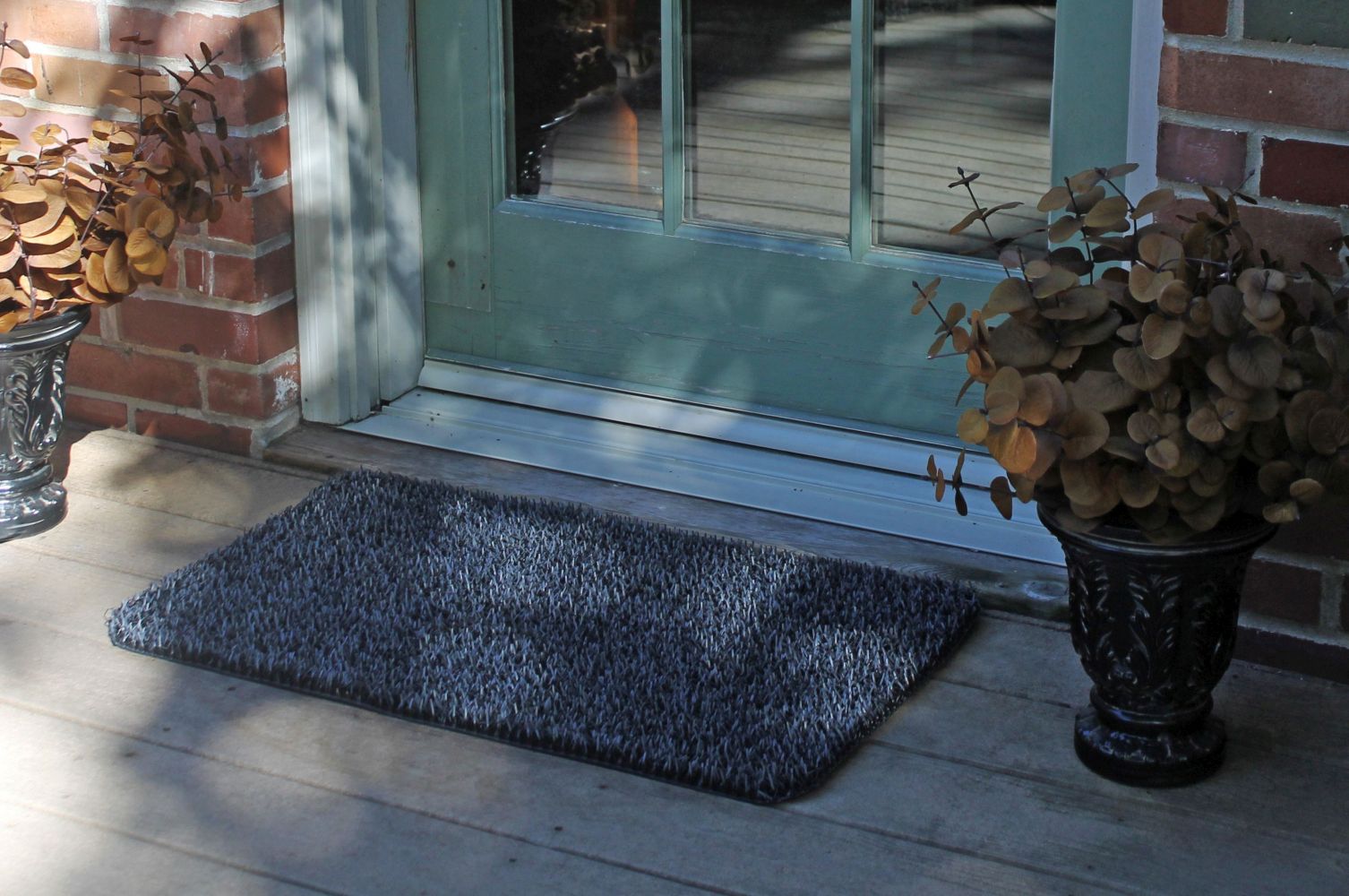 GrassWorx 2-ft x 3-ft Evergreen Rectangular Outdoor Door Mat in the Mats  department at