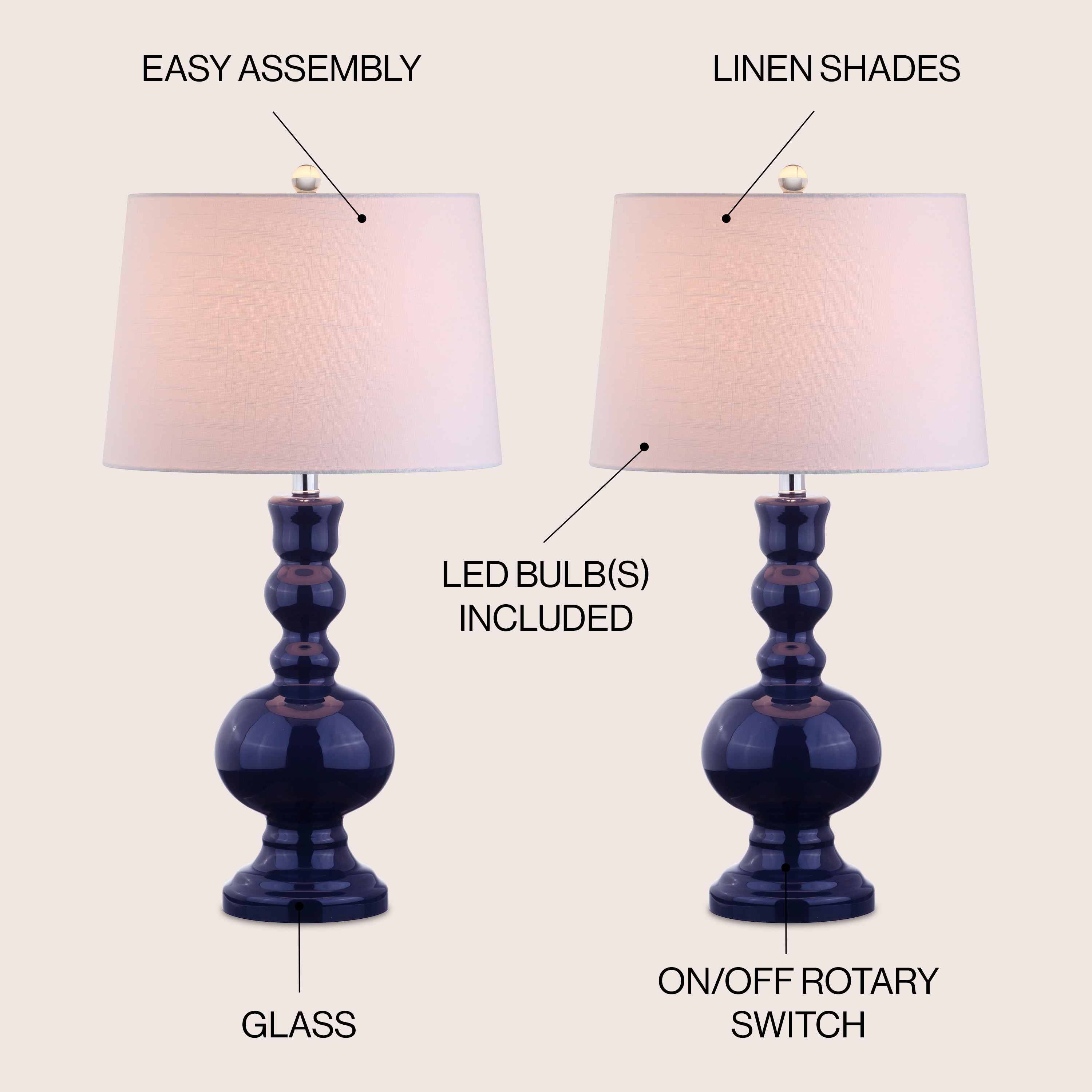 JONATHAN  Y JYL1061E-SET2 Table-Lamps - View #3