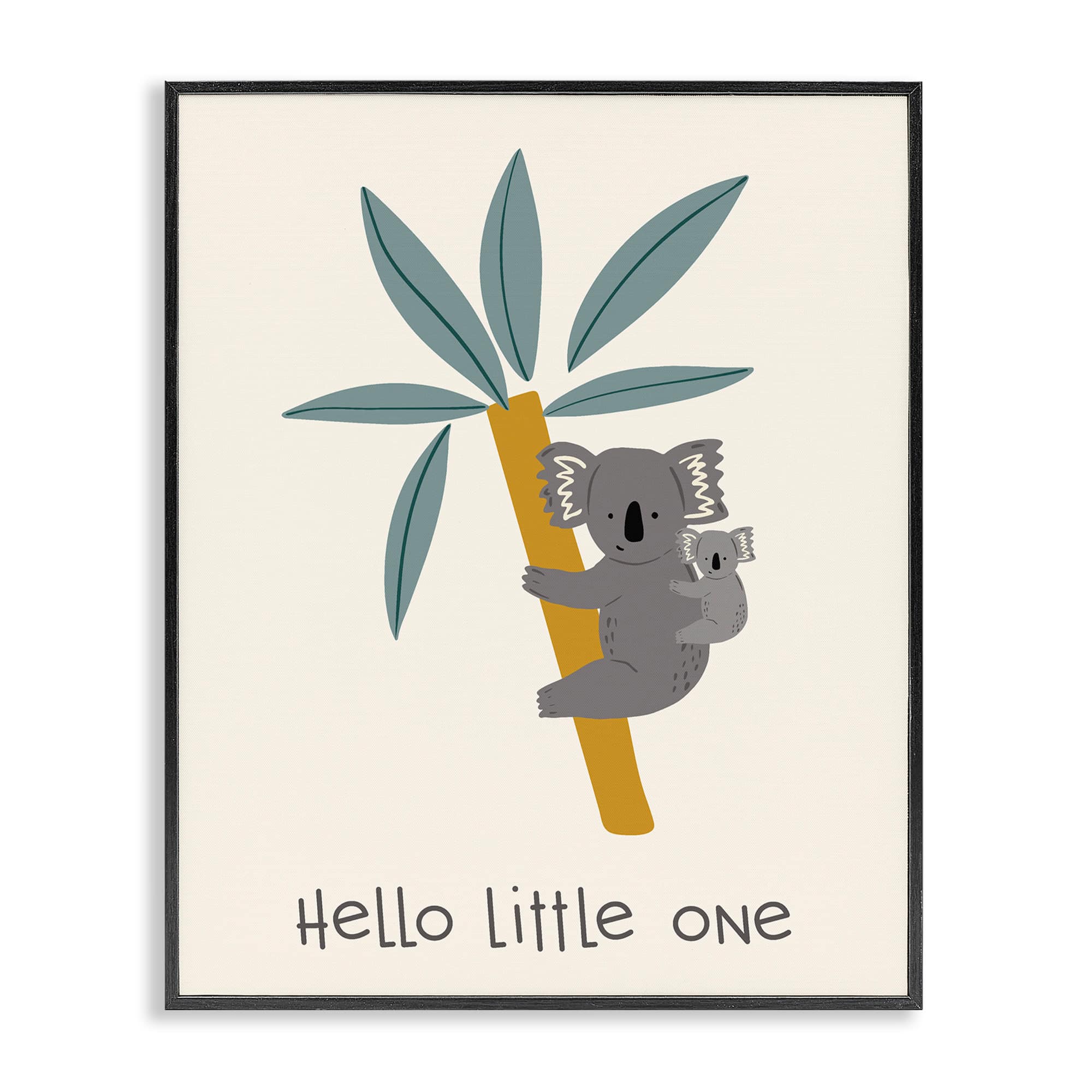 Stupell Industries BT-501-FR-24X30 Hello Little One Koalas Black Framed Giclee Art By Sazerelli Designs 24 x 30