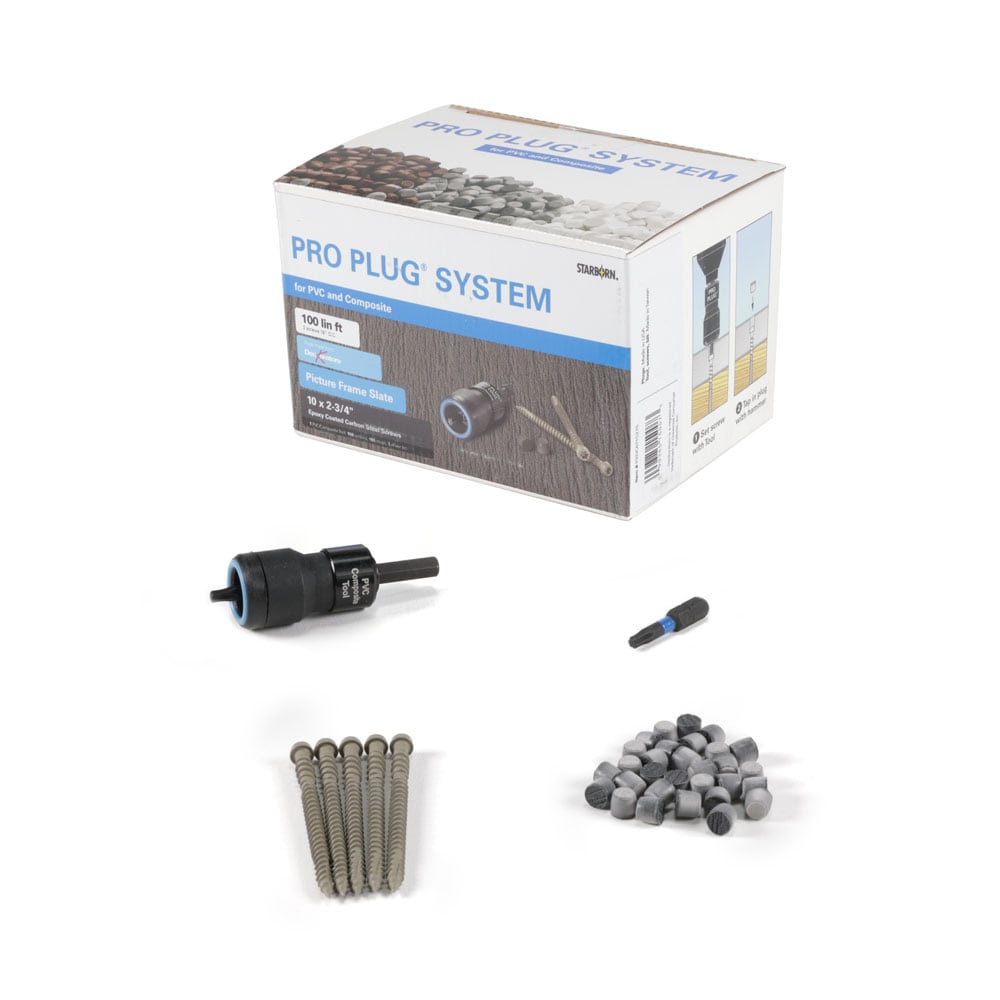 Deckorators 420309 Picture Frame 2.75 Inches Dark slate Hidden Deck Fastener 100 Linear feet ( 150 -Pack )