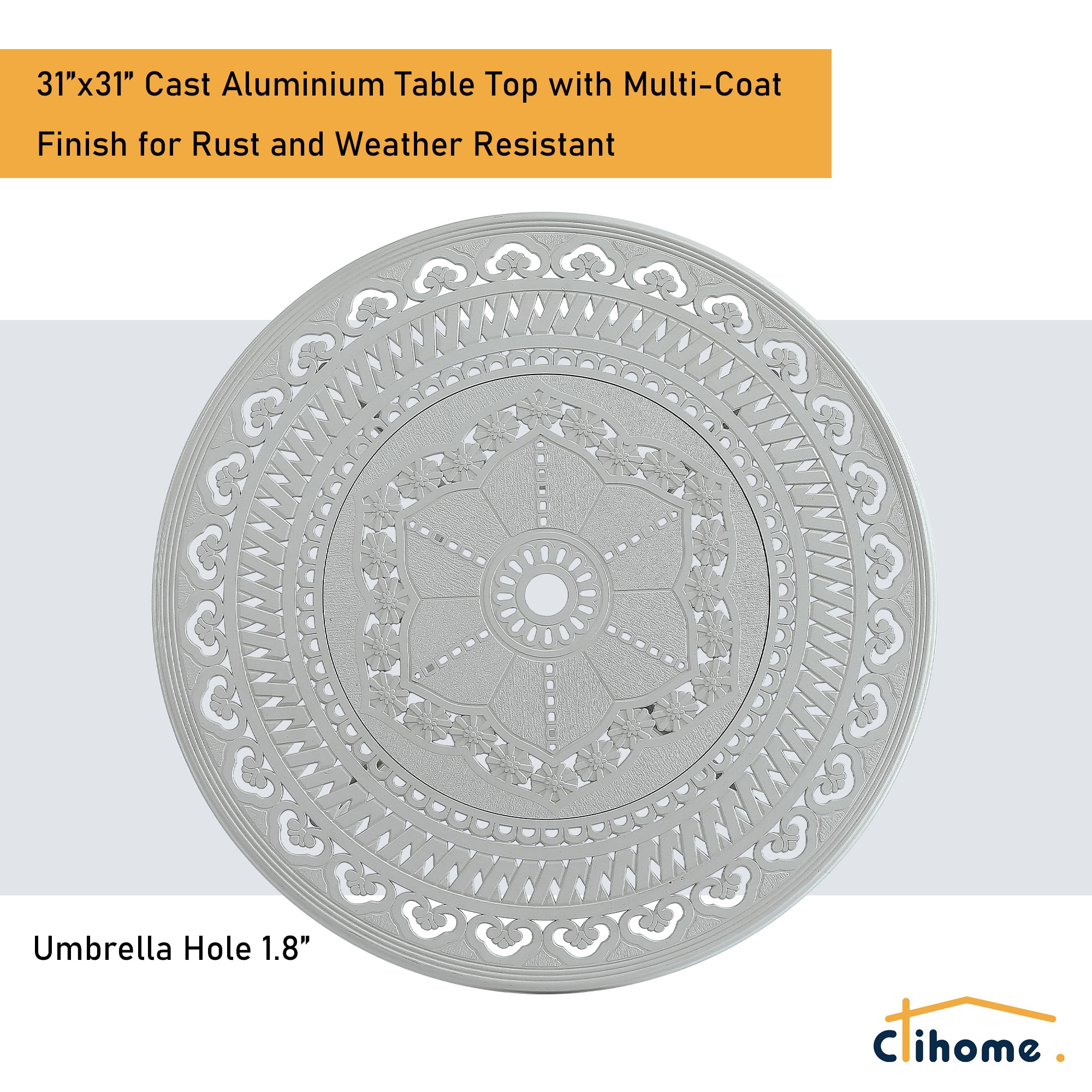 Clihome CL6003-WH Patio-Tables - View #4