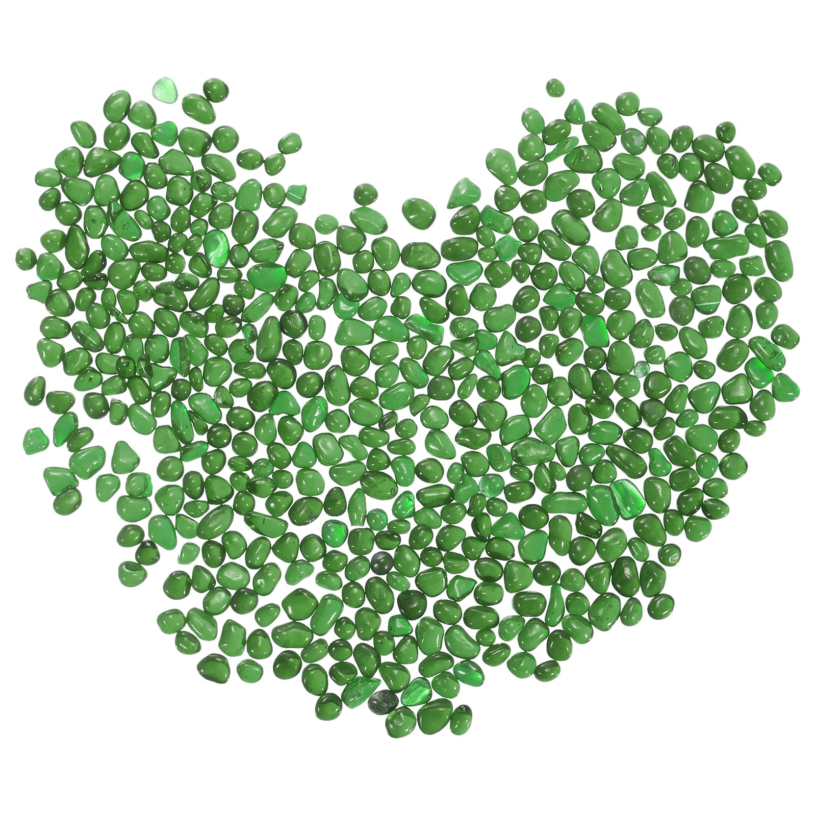 Unique Bargains - 200g/0.44lb 7-9mm Decorative Glass Stones Polished Glass Pebbles Marbles DIY De...