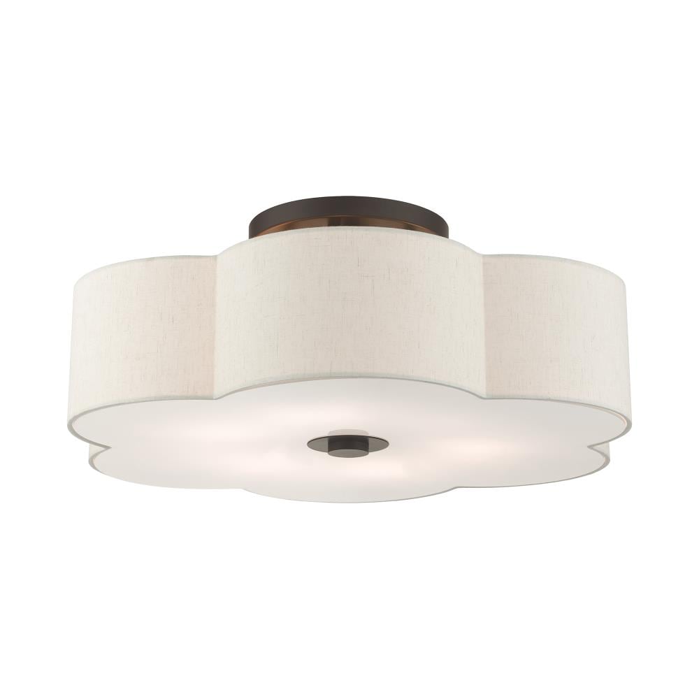 Solstice English Bronze 6-Light Indoor/Outdoor Semi-Flush Mount